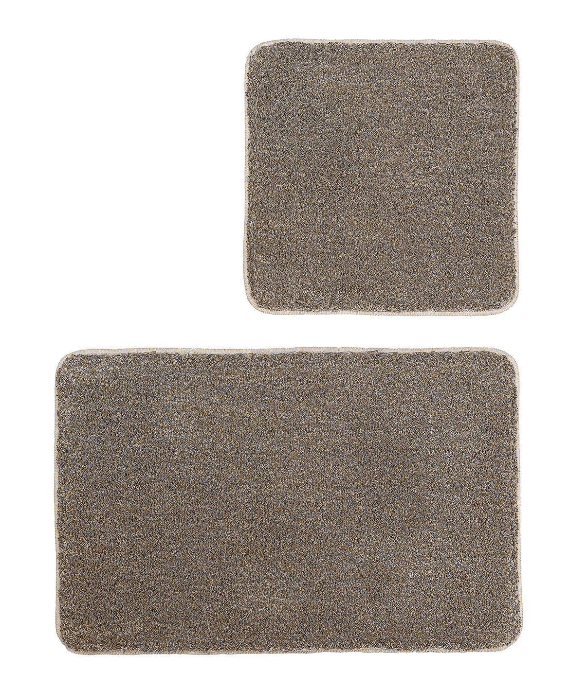 Kleine Wolke Badteppich-Set Relax Taupe 2-teilig 50x50cm und 55x85cm