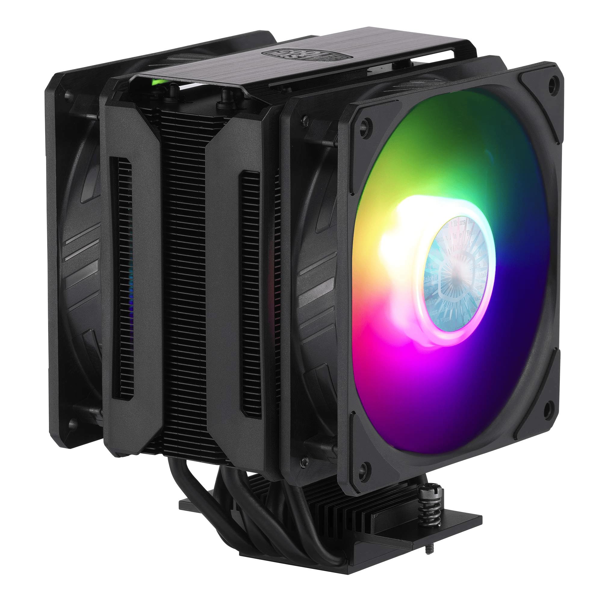 Cooler Master MasterAir MA612 Stealth ARGB-CPU-Kühler - Push-Pull SickleFlow 120 V2 ARGB-PC-Lüfter, 6 Heat Pipes, unbegrenzter RAM-Abstand, inkl. Controller - Amd und Intel Kompatibilität