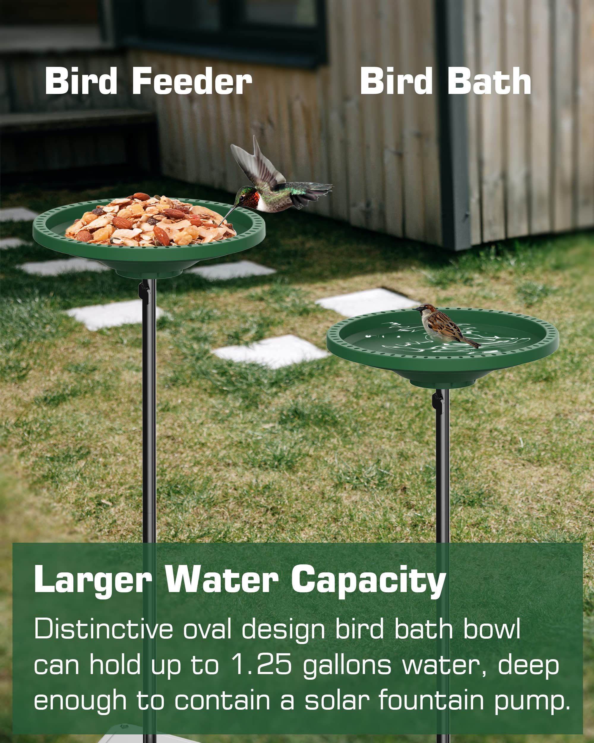 Baños para pájaros para exteriores, baños desmontables para el jardín, baños independientes para pájaros para exteriores, resistente, cuenco de baño para pájaros, spa y comedero para pájaros con