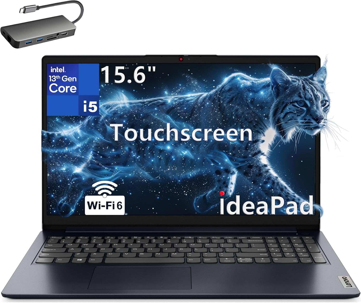 Lenovo Ideapad Laptop Computer, 15.6″ FHD Touchscreen, Intel 10-Core i5-1334U, 8…
