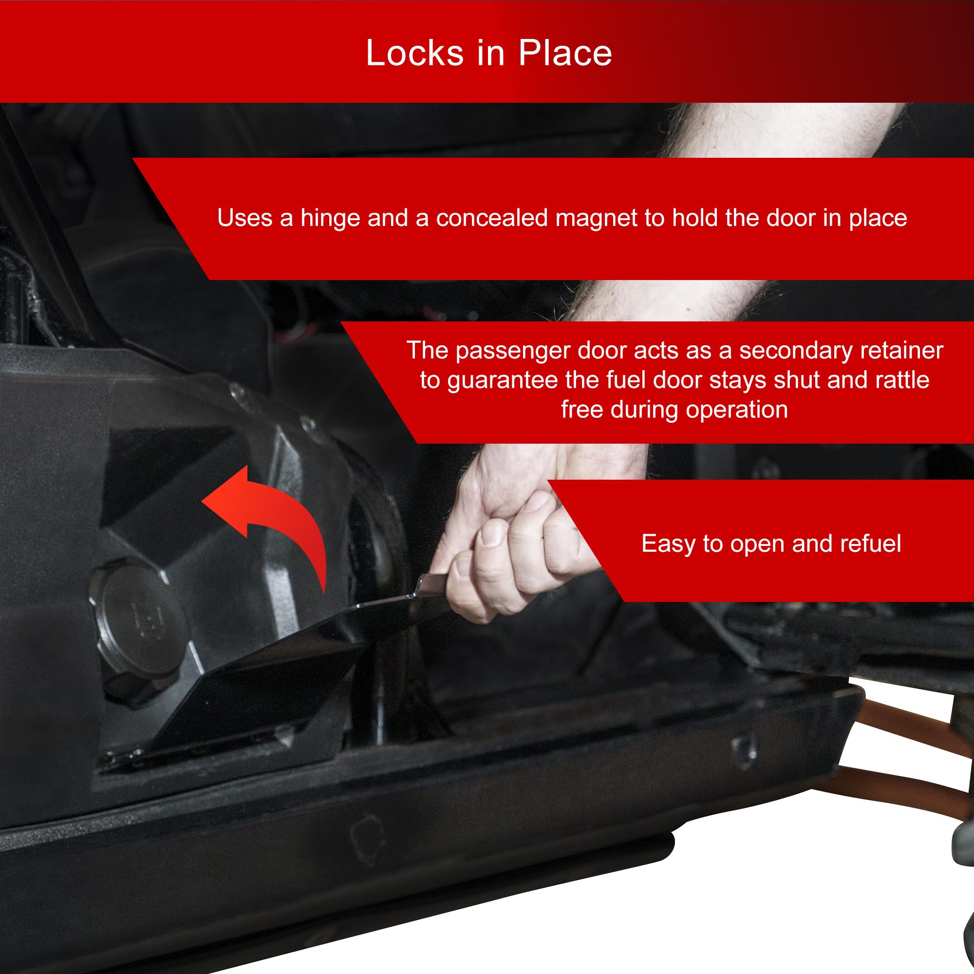 Amazon.com: TUSK Fuel Door Compatible with Kawasaki Teryx KRX 1000