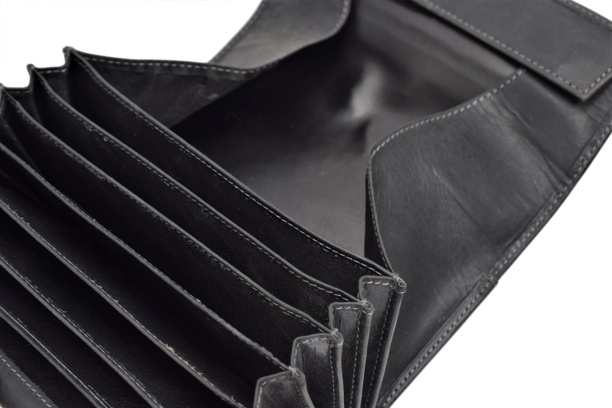 Menzo Kellnerbörse aus echten Leder, Kellnergeldtasche, Kellnerbeutel (schwarz)