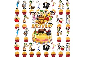 37pcs El Chavo Del Ocho Chago Cake Topper and Cupcake Toppers Set