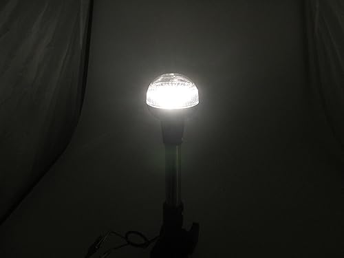 Miniatura 8 de Pactrade Marine Luz de poste redonda plegable ajustable RV 9 1/2 ''H Luz de navegación SS (LED)