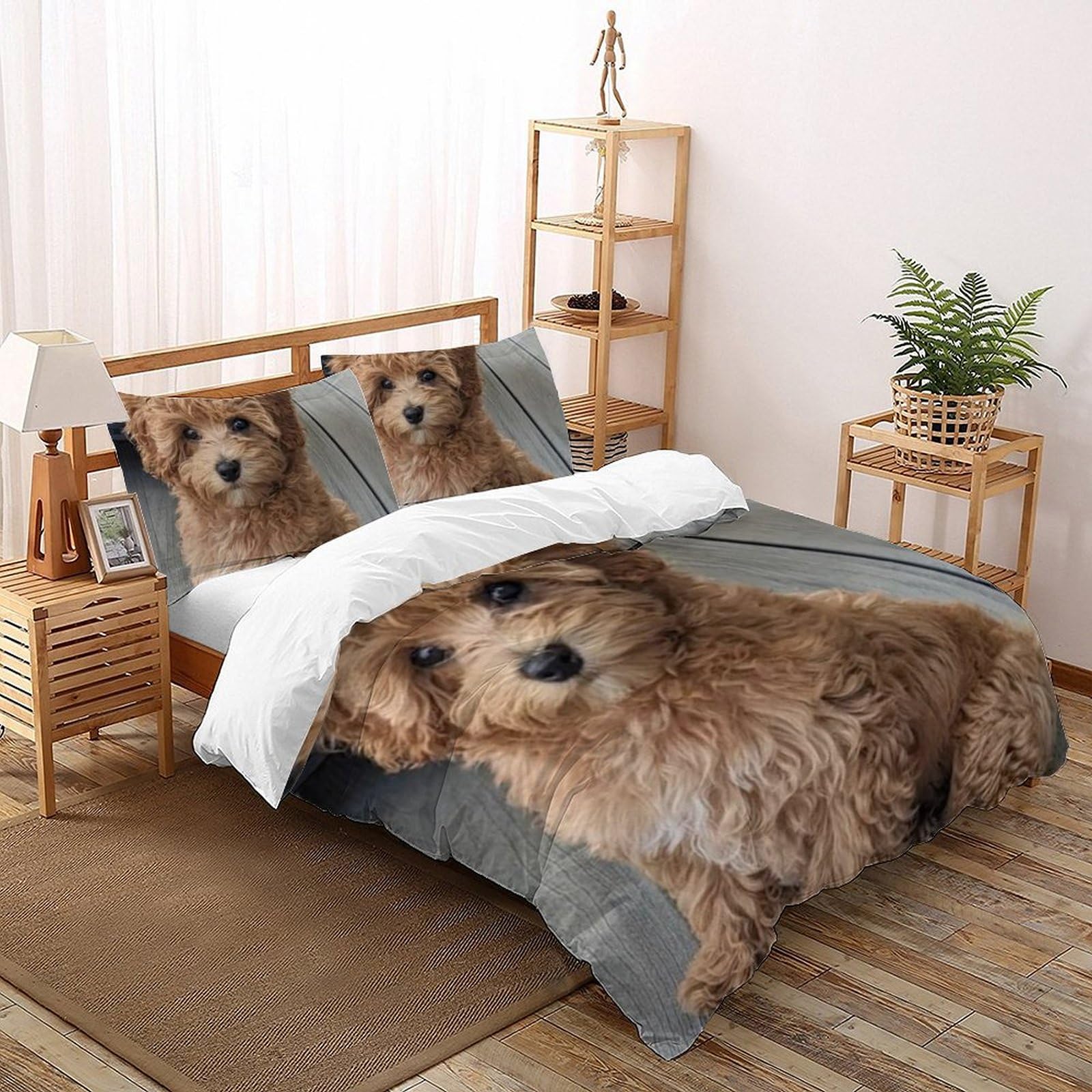 Housse de couette animaux imprimé 3D microfibre de qualité supérieure parure 200x200cm