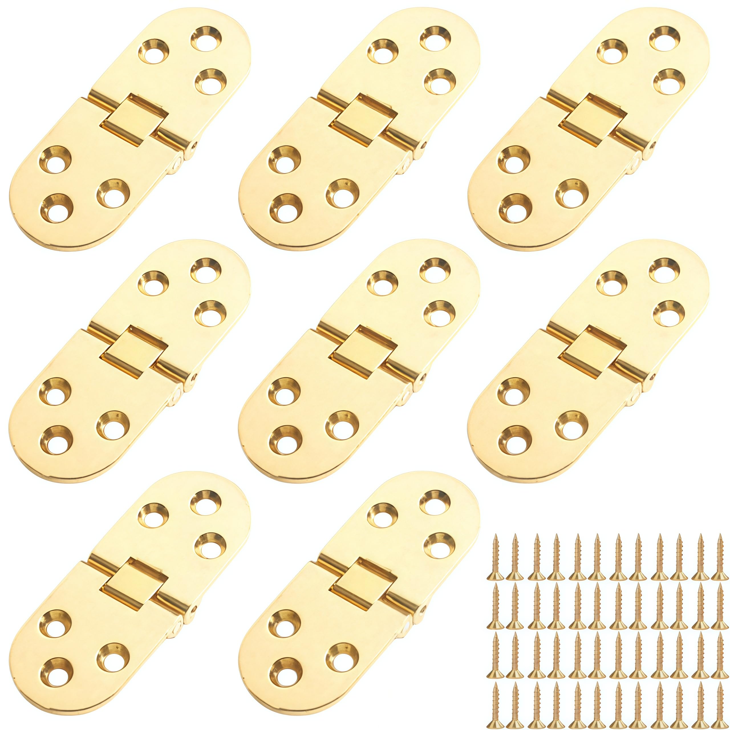 Vbnexyr Gold Hinges 8 Piece Set Of Alloy Semi Circular Flip Up 180 Degree Folding Hinges Suitable For Cabinet Doors Folding Cabinet Doors And Dining Tables