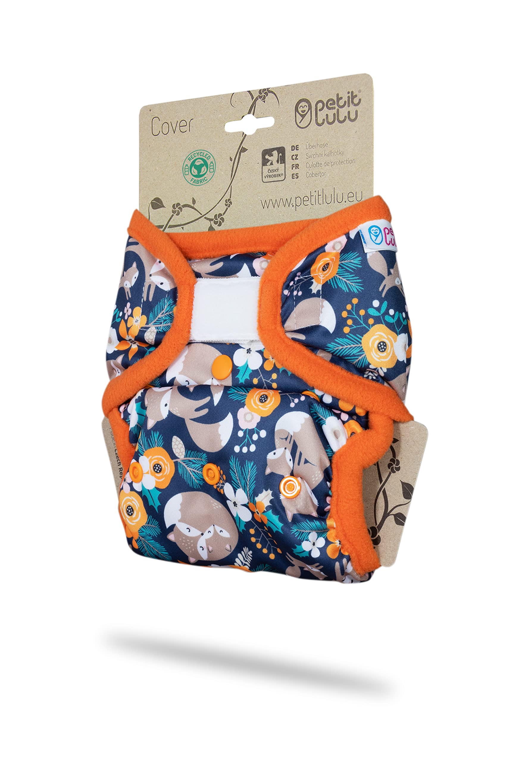 Petit Lulu Culotte PUL Taille 2 (5-16 kg) | Fermeture Velcro | Taille unique | Couches pour bébé | Lavable et imperméable | Couches en tissu | Fabriquées dans l'UE (Fox Family)