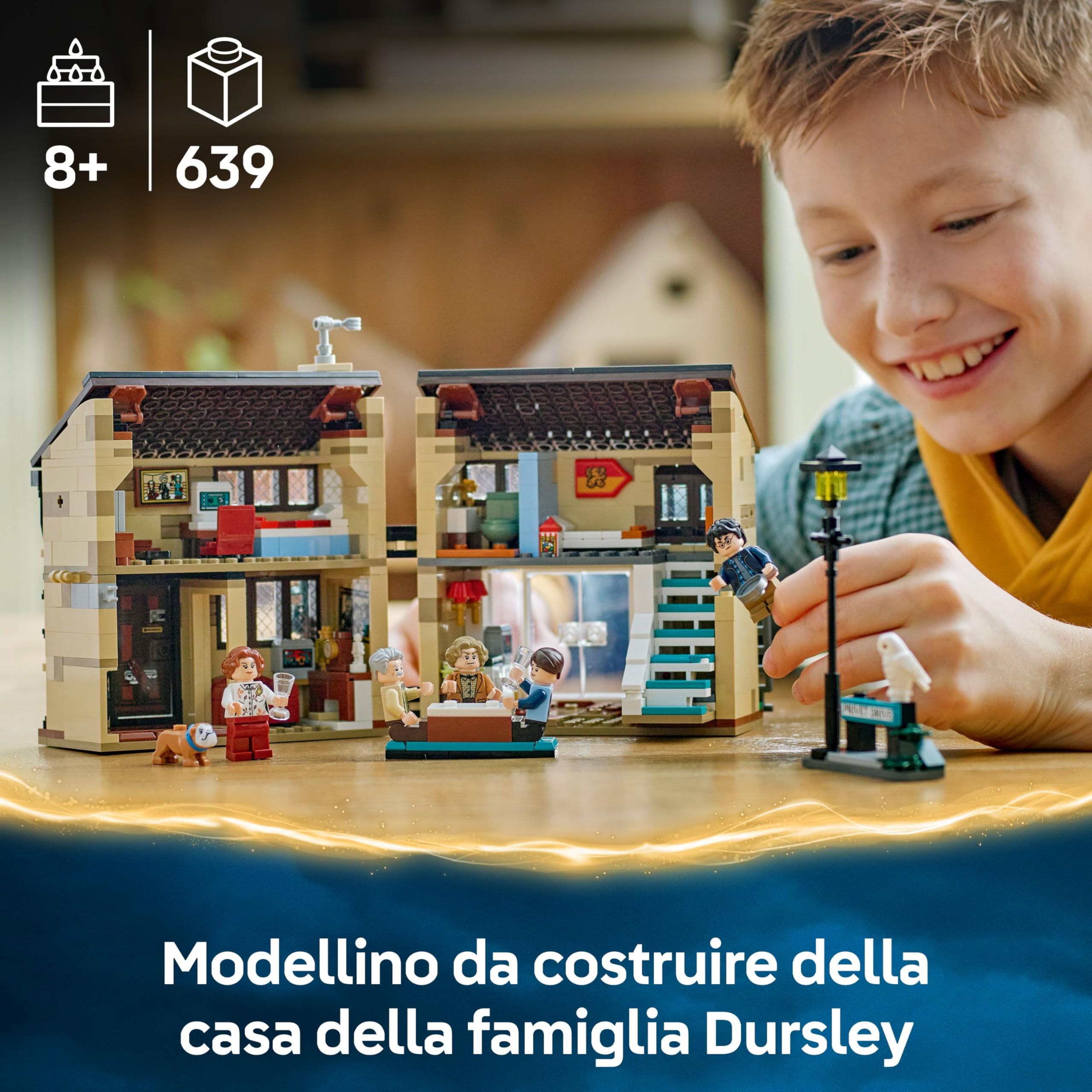 LEGO Harry Potter Privet Drive: la Visita di zia Marge - Casa Giocattolo con Interni Dettagliati, 5 Minifigure e Figura Gonfia di Zia Marge - Regalo per Bambine e Bambini da 8 Anni - 76451