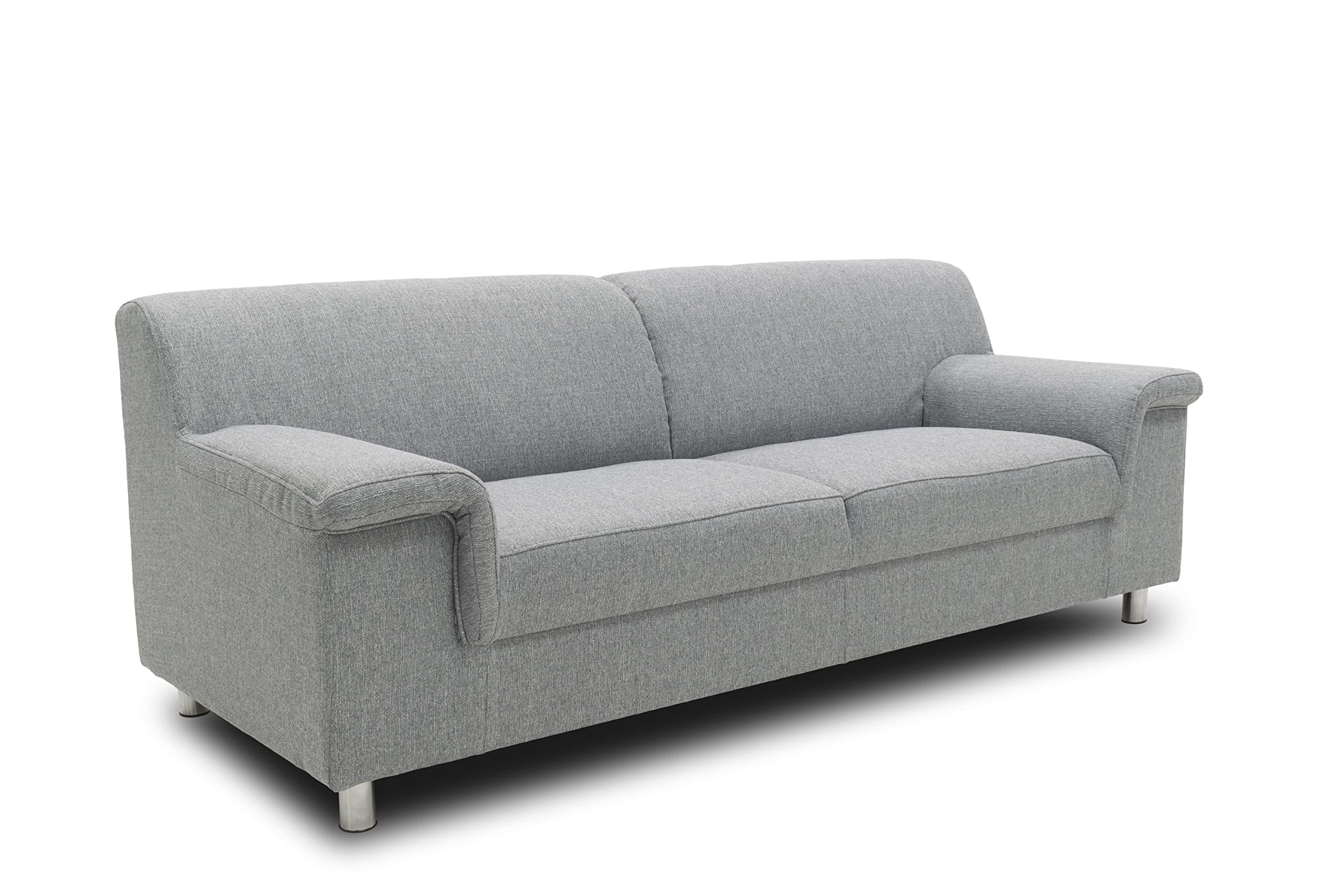DOMO Collection Jamie Sofa 2er Couch, Garnitur 2 Sitzer, grau, 190 x 80 x 72 cm