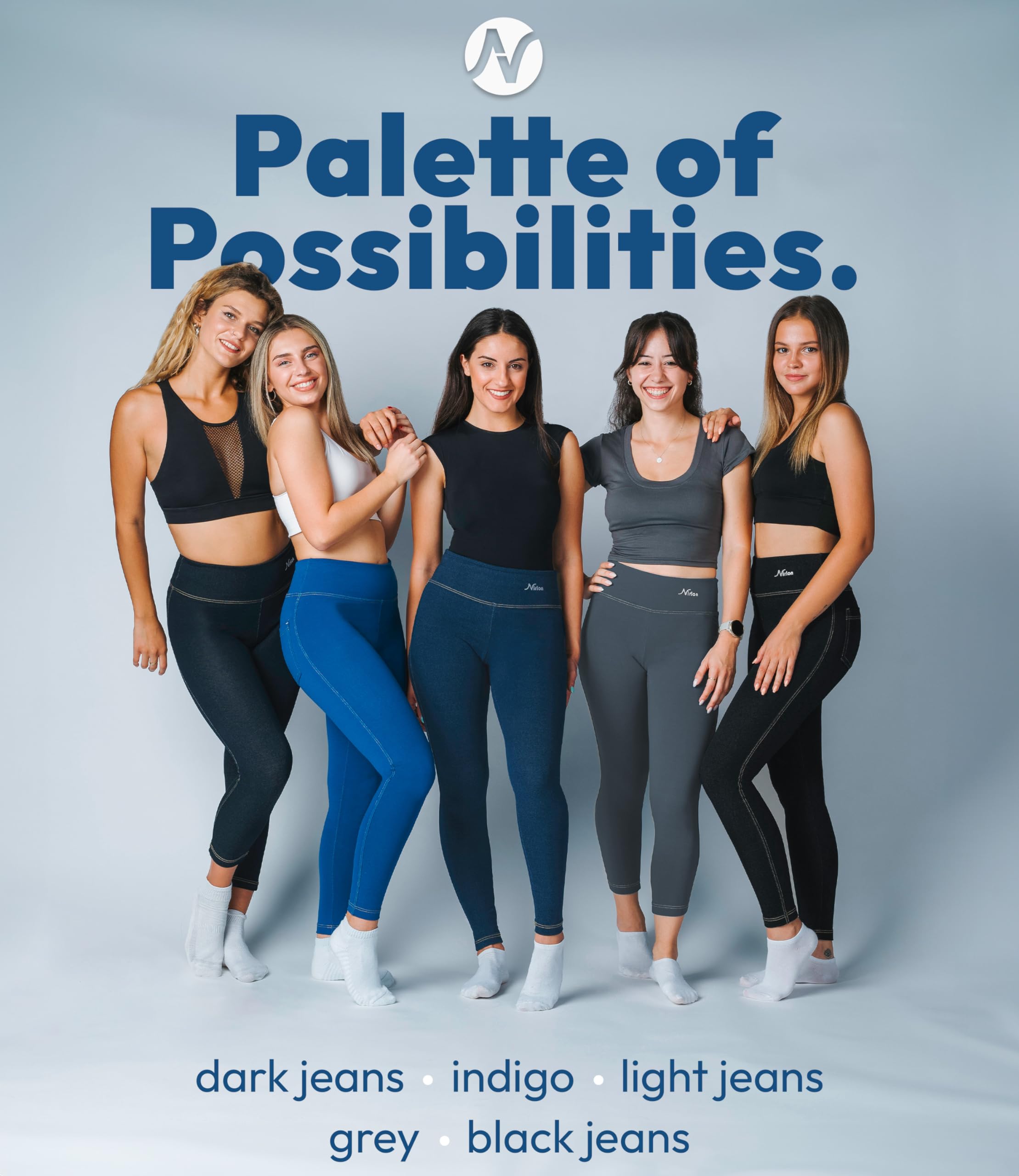 Nirlon Women's Jeggings High Waist Tummy Control Jean Leggings with Pockets for Women