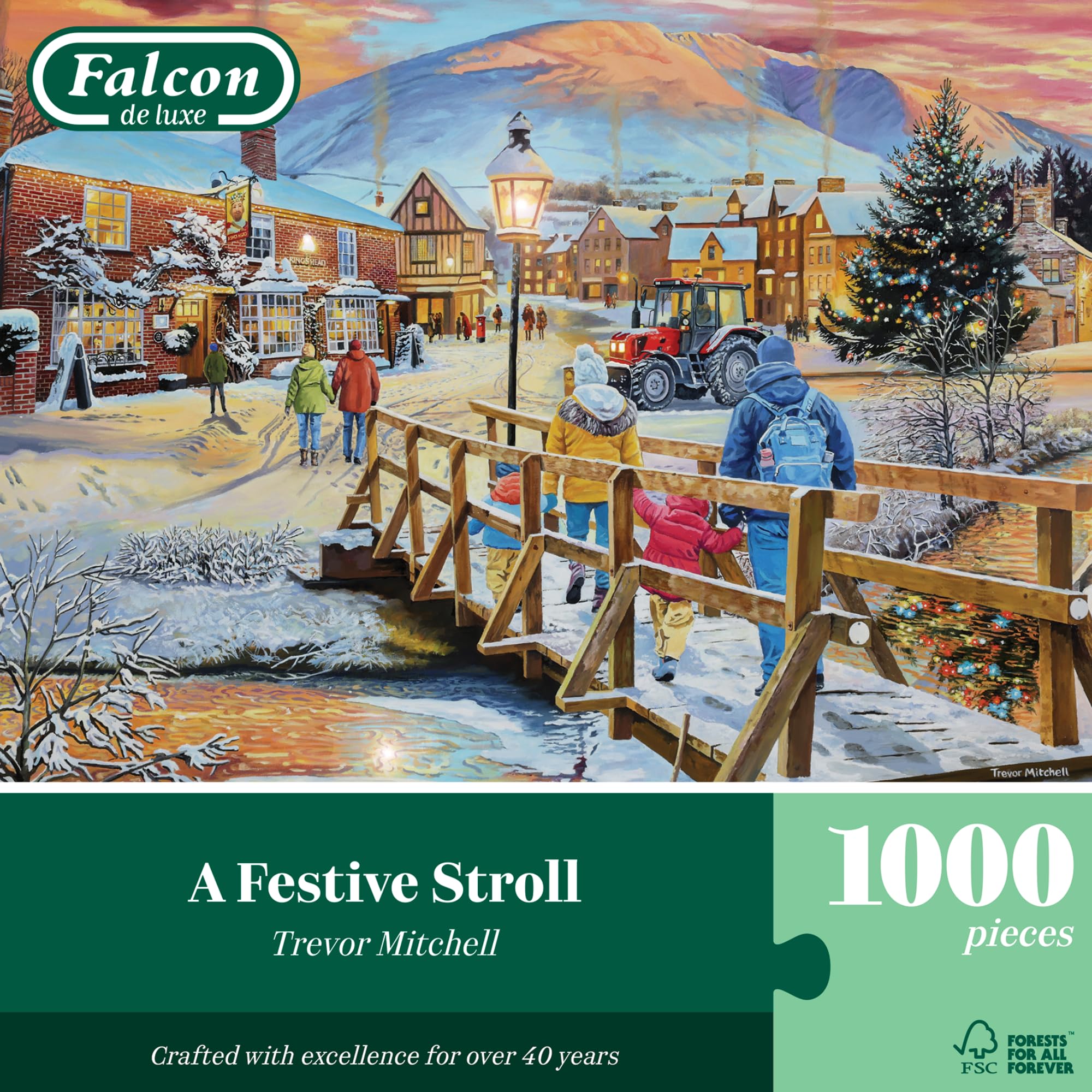 Falcon A Festive Stroll - 1000 Piece Adults Christmas Jigsaw Puzzle
