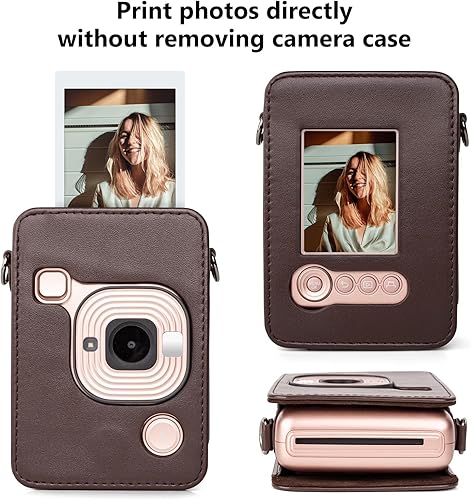 Miniatura 5 de kinokoo Funda para cámara Fuji Instax Mini LiPlay Hybrid Instant Film - Funda de piel sintética para Instax Mini LiPlay para proteger la cámara con