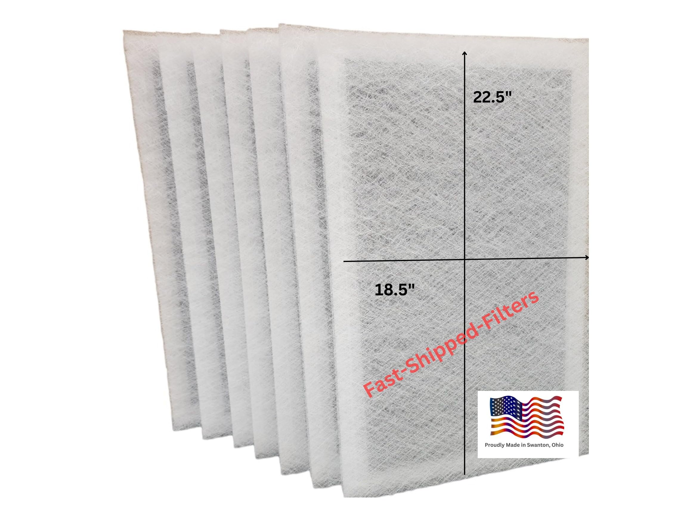 Fast-Shipped-Filters 7 Pack 20x25 Replacement Filter Pads Compatible with MicroPower Guard One Hour Air Cleaner 20x25 Refill White