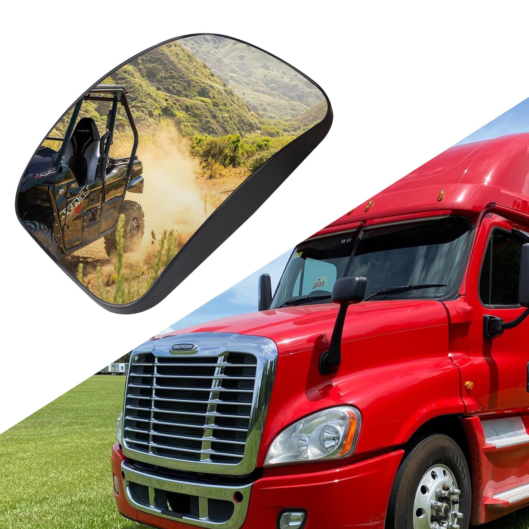 oddiyer Hood Mirror Glass for 2008-2017 Freightliner Cascadia,Semi Trucks Freightliner Cascadia Accessories,Right/Passenger Side