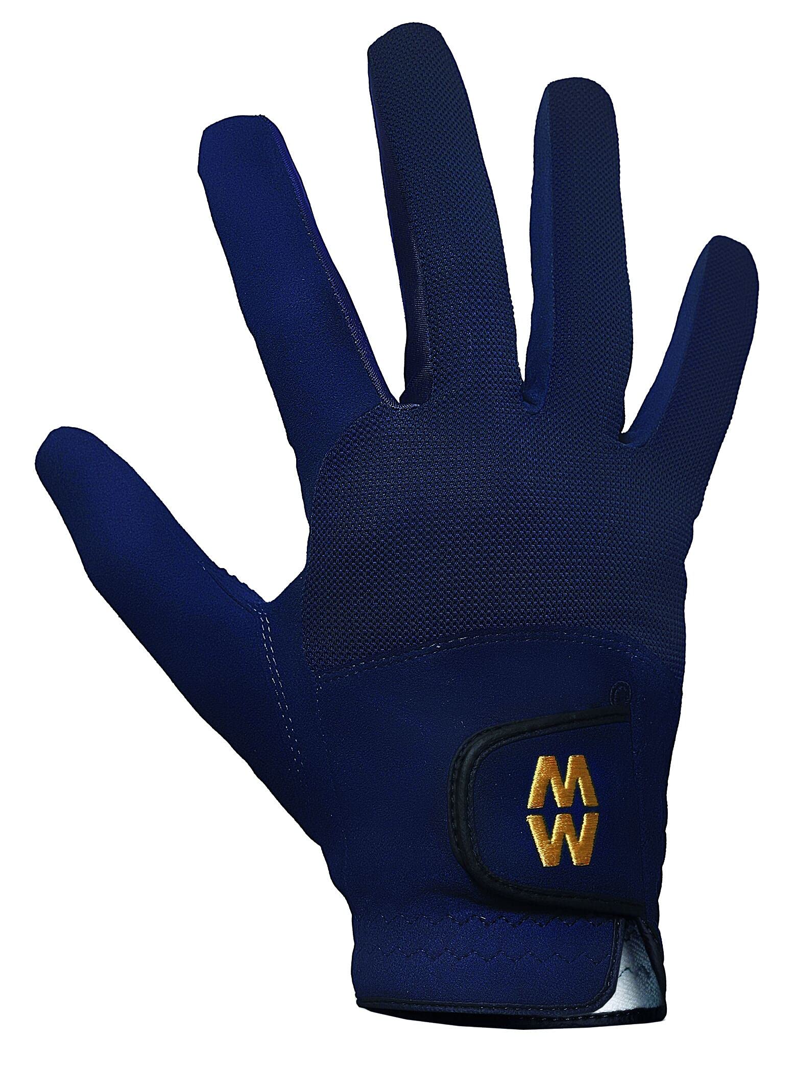 MacWet Mens & Ladies 1 Pair Short Mesh Sports Gloves - Navy 10