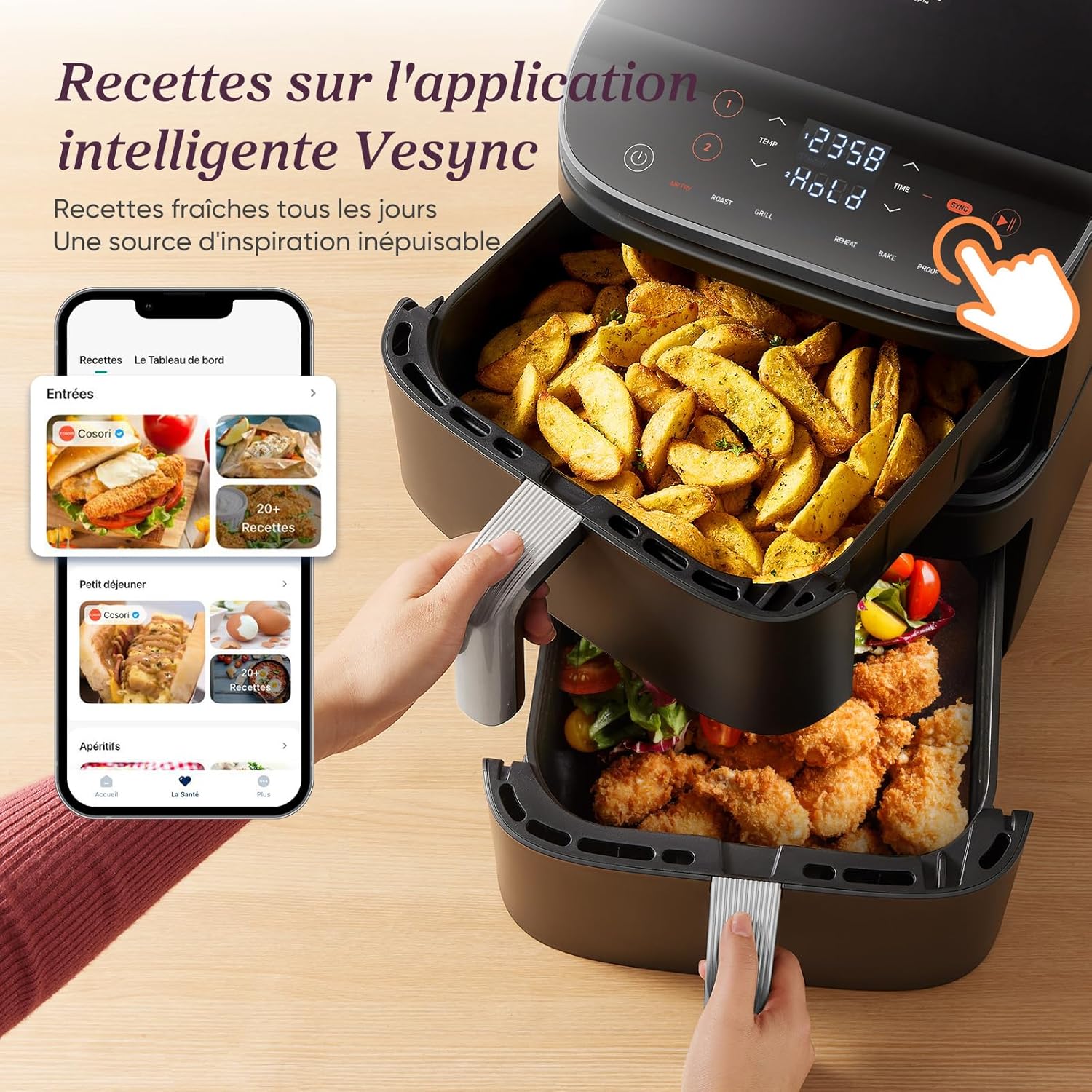 COSORI Turbo Tower Pro 10.8L, Air Fryer Vertical - vue 2
