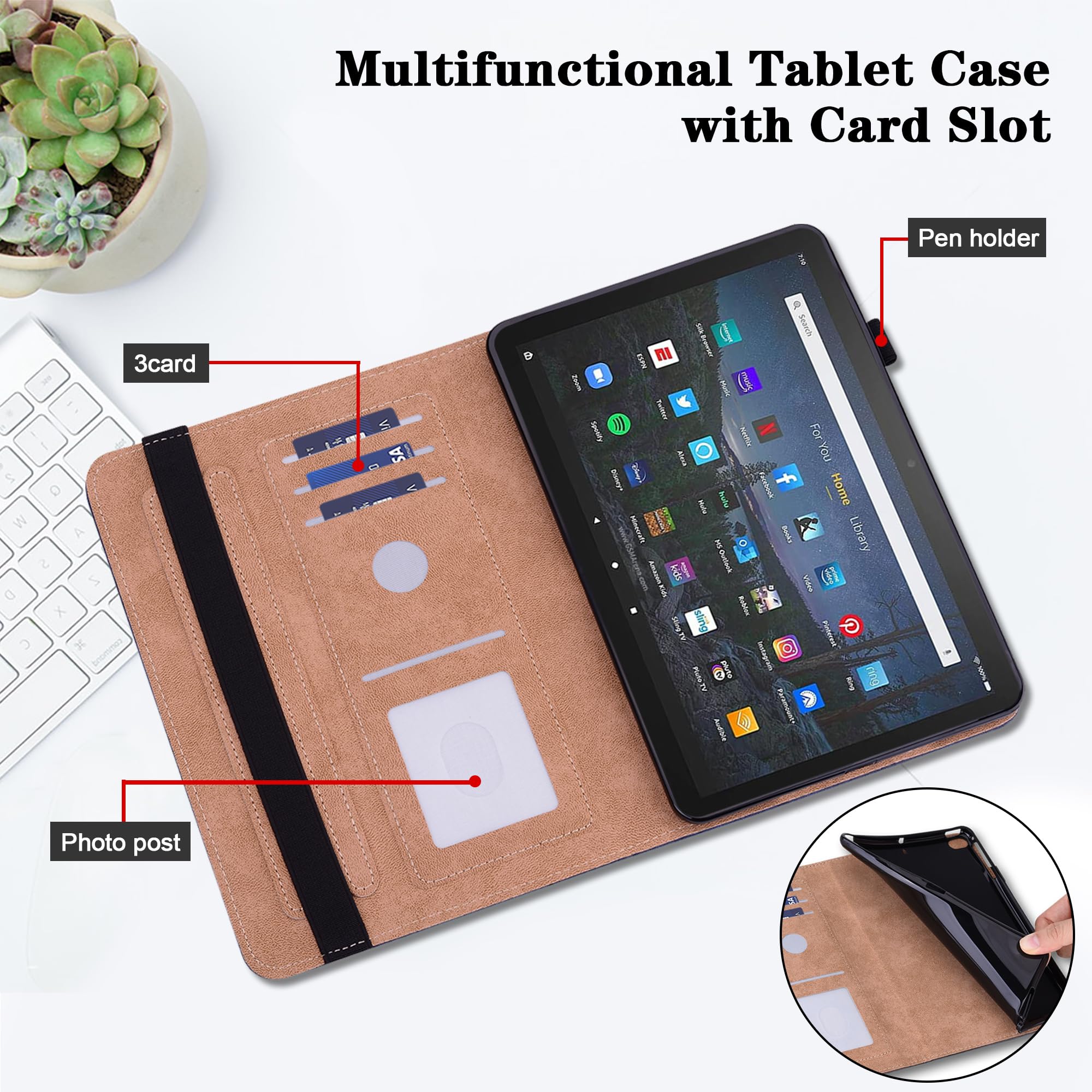 XYX For Kindle Fire HD 10 (11th Generation, 2021 Release) Case, PU - View #10