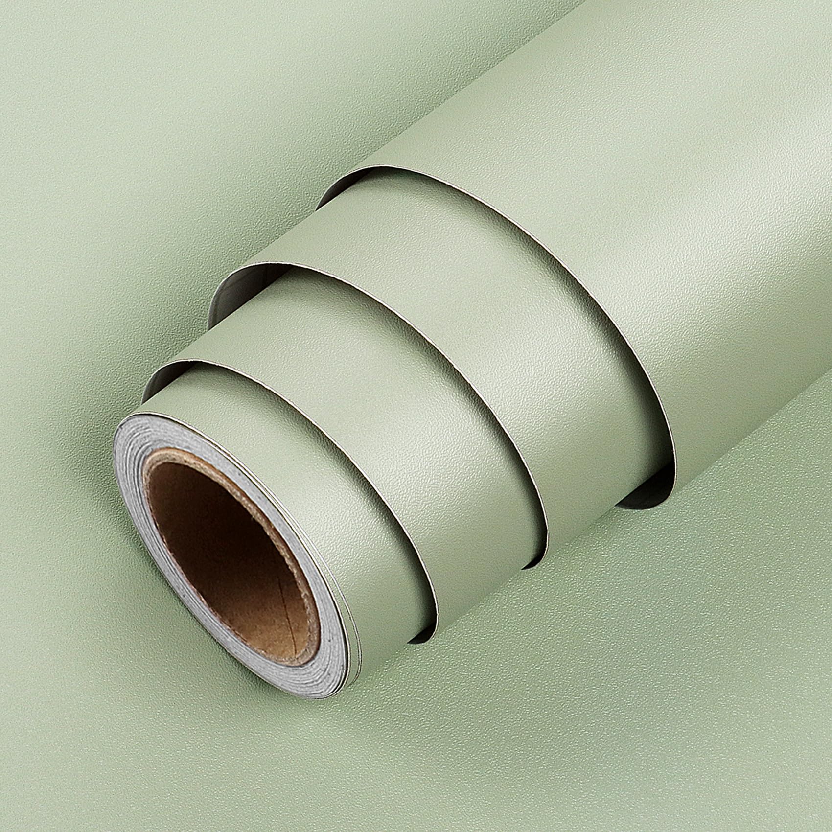 LACHEERY Carta da Parati Verde Autoadesiva Tappezzeria Adesiva Muro Camera da Letto 40cm x 200cm Carta da Parati Adesiva Muro Verde Vinile Impermeabile Decorazione Adesivi per Soggiorno Armadio