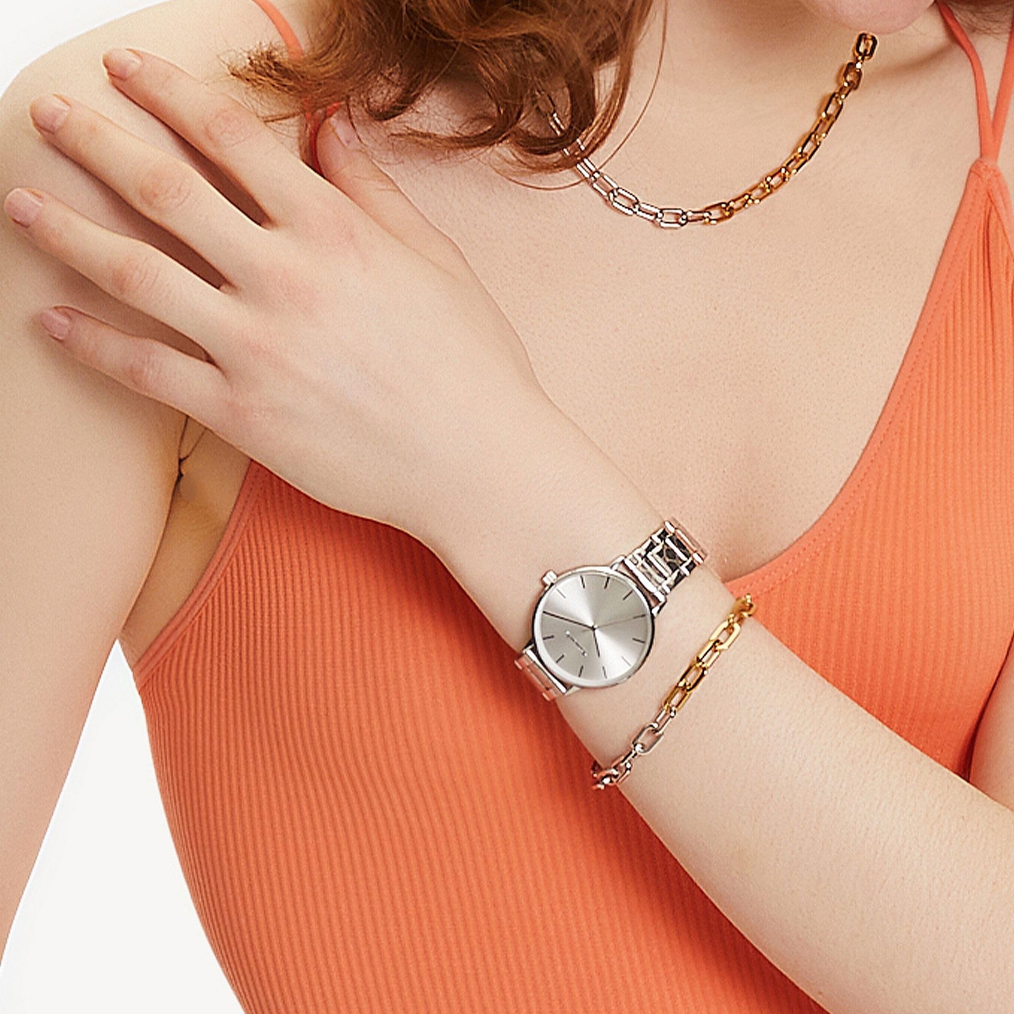 Tamaris Damenuhr – Runde Quarzuhr für Damen mit Edelstahlband