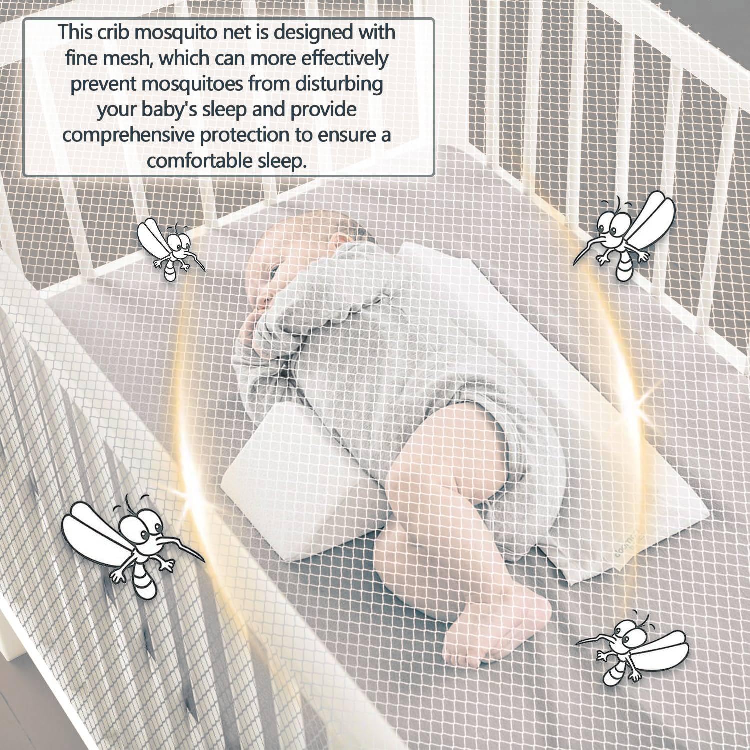 Zanzariera Per Lettino Neonato - Universale Per Culle E Lettini Da Viaggio, Protezione Insetti - Foto 11