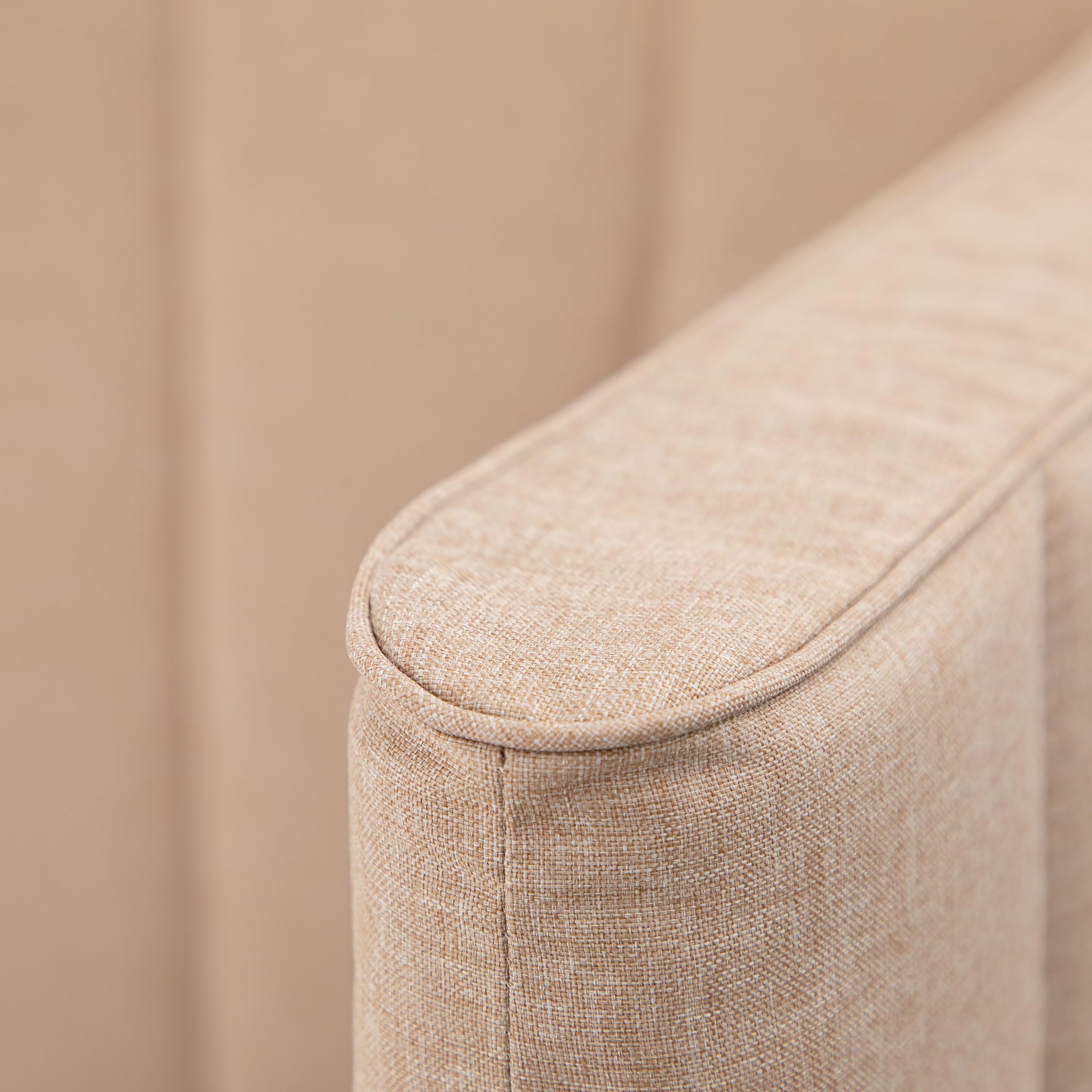 PillowPrim Muebles de jardín Colchón, para tumbona, balcón, exterior, cojín para tumbona, cojín, sofá, beige, 204 x 60 cm