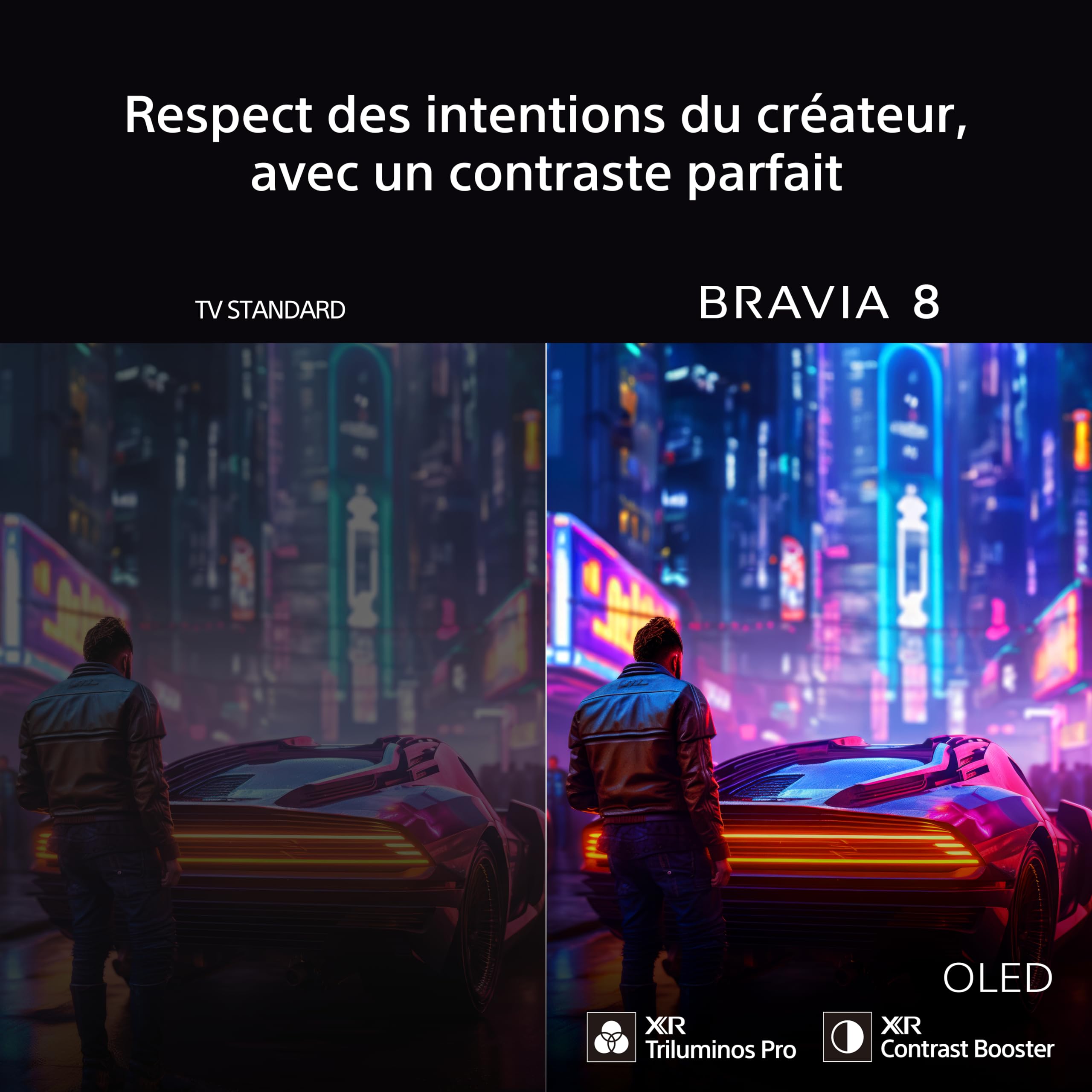 Sony BRAVIA 8 OLED 55 Pouces 4K HDR Google Smart TV |Fonctions Gaming PlayStation 5, IMAX Enhanced, Dolby Vision Atmos, Chromecast, Apple AirPlay, 120Hz K-55XR83