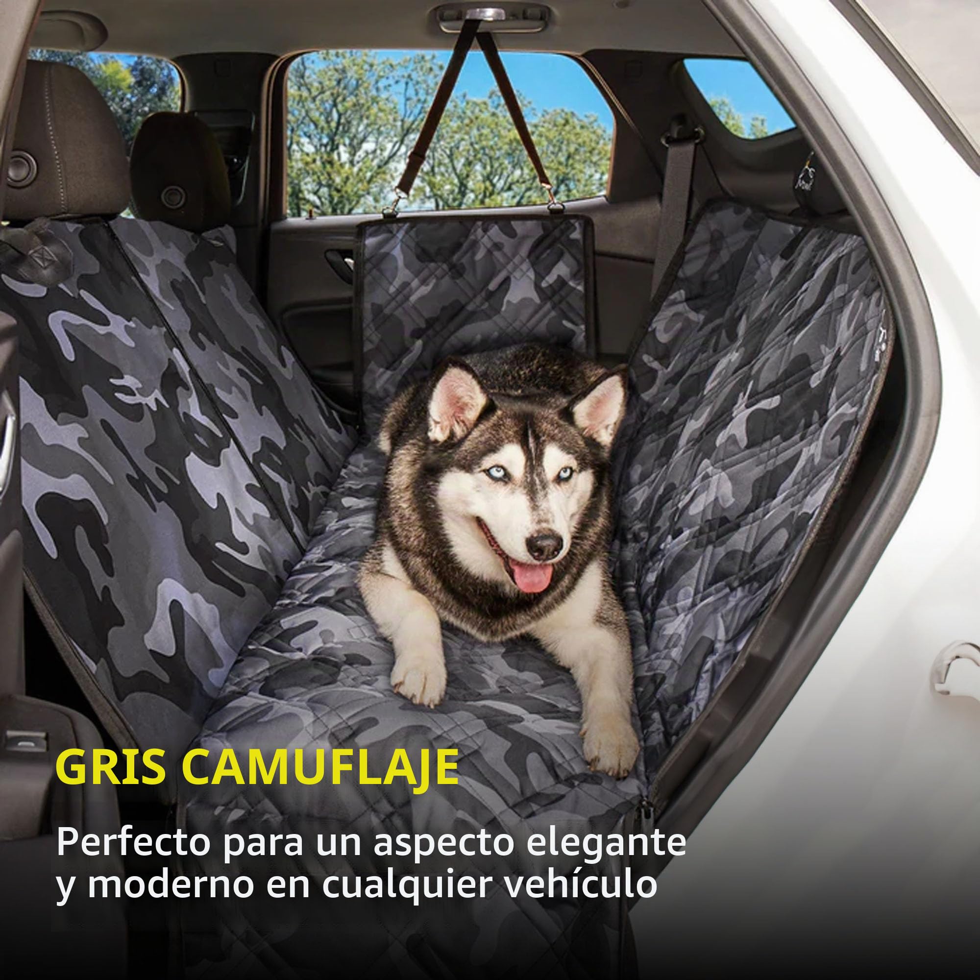 Meadowlark Funda de Asiento de Coche para Perro, Extra Resistente, Extra Acolchada, Antideslizante, Protector de Asiento Trasero Resistente al Agua para Coches, Camiones y SUV (60 Pulgadas de Ancho x