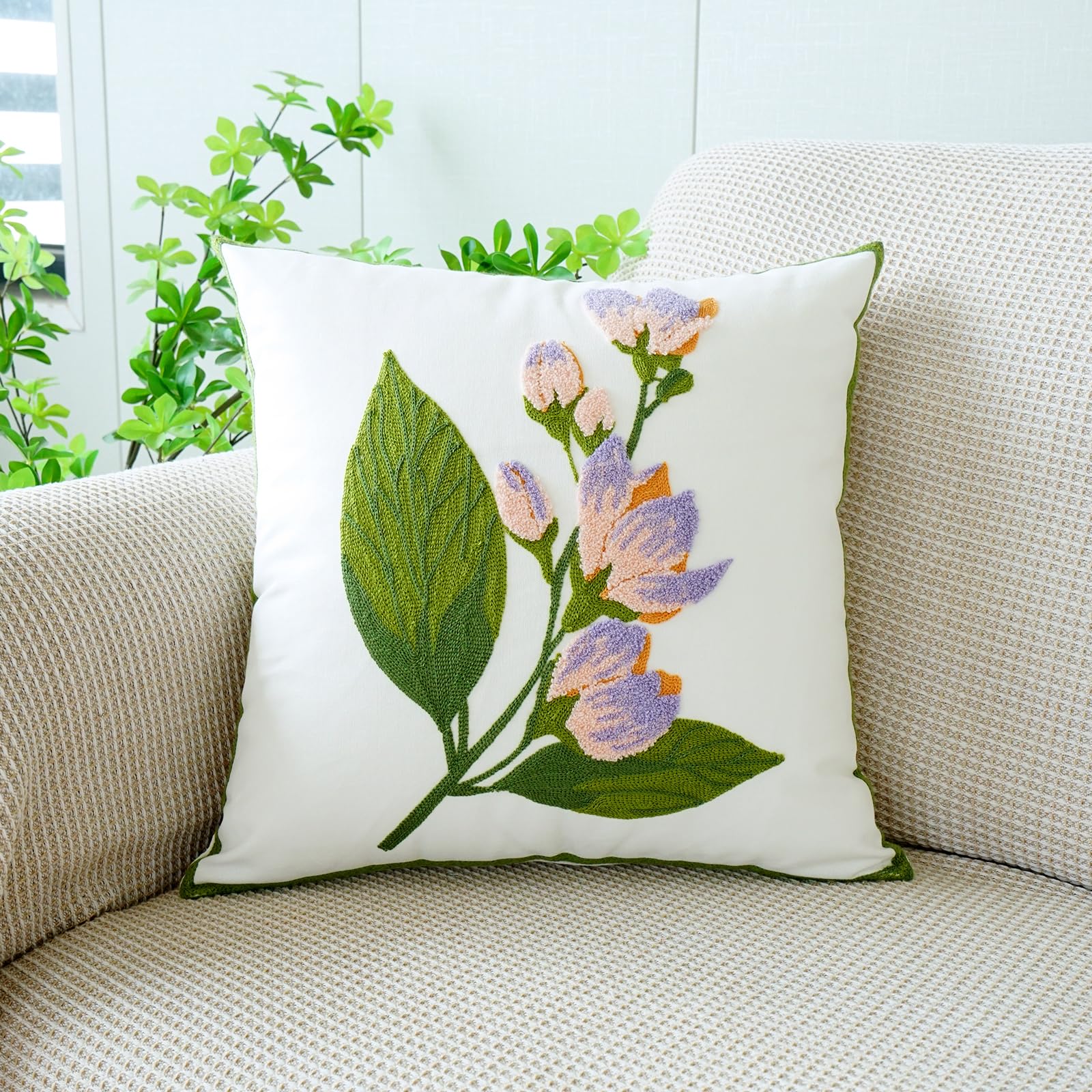 Housse de coussin touffetée coton pour raviver un canapé fatigué
