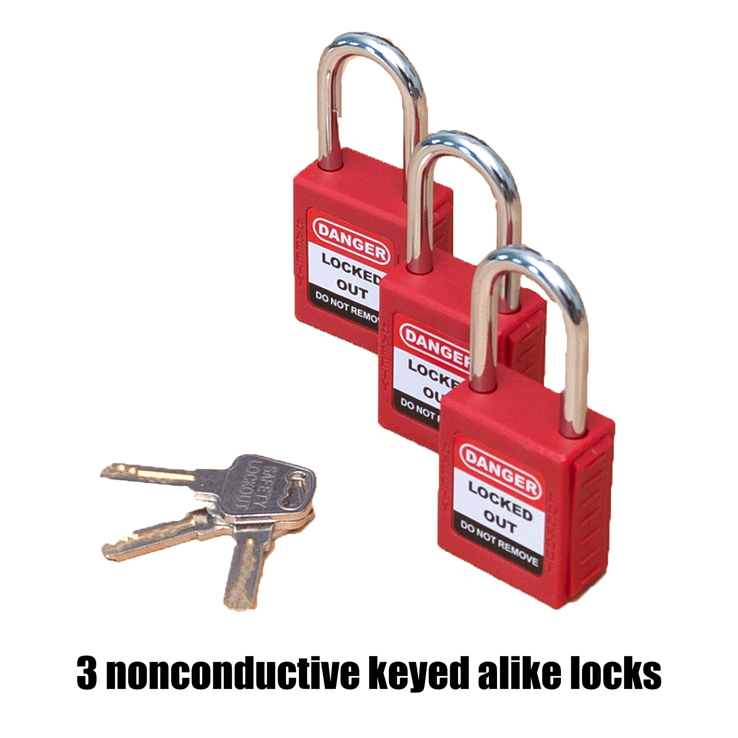 TSafe Commercial Lockout Tagout Kit with Locks, Breaker Lock Outs