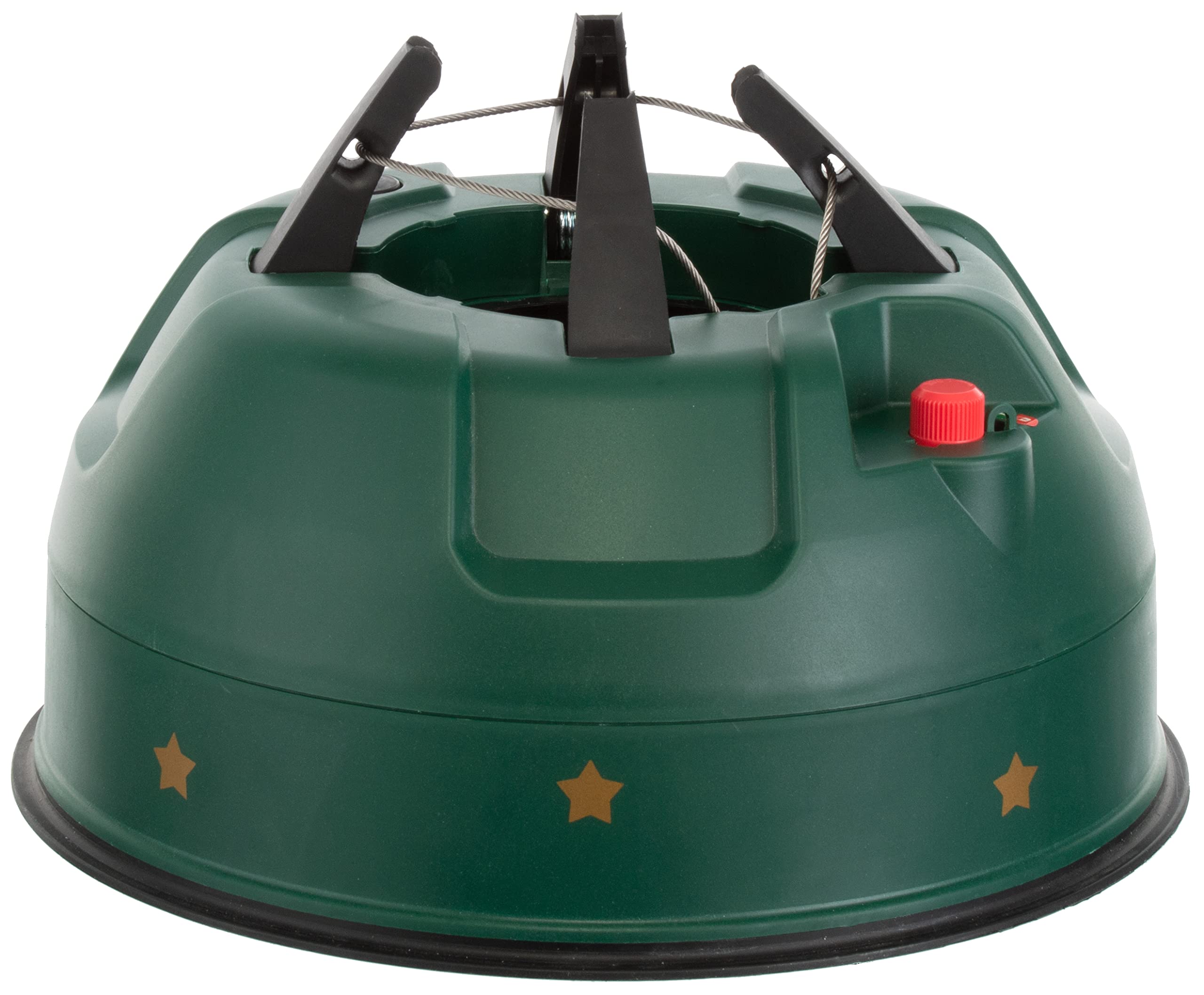 Brandsseller Soporte para árbol de Navidad, soporte para árbol de Navidad, soporte para árbol de Navidad con palanca de pie, técnica de cuerda y seguridad, 34 x 34 cm, 4,2 kg