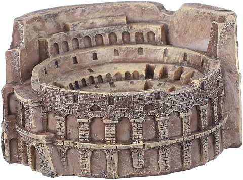 Roman Colosseum Model Resin Statue - Mini Colosseum Figurine Small Ancient Architectural Sculpture - Desktop Roman Building Ornament 3.34X3.07X1.85