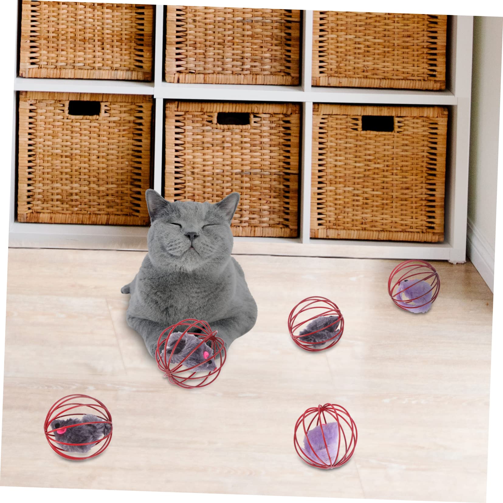VANZACK 15piezas De Ratón para Gatos Juguetes Interactivos De Estimulación Mental Aleatorios Juguetes De Divertidos para Mascotas