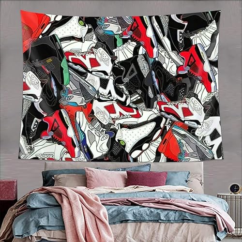 Miniatura 4 de Narikuto Tapiz de pelota de tenis, pósteres deportivos, telón de fondo de baloncesto, decoraciones de fiesta, regalos, pancarta retro para colgar en