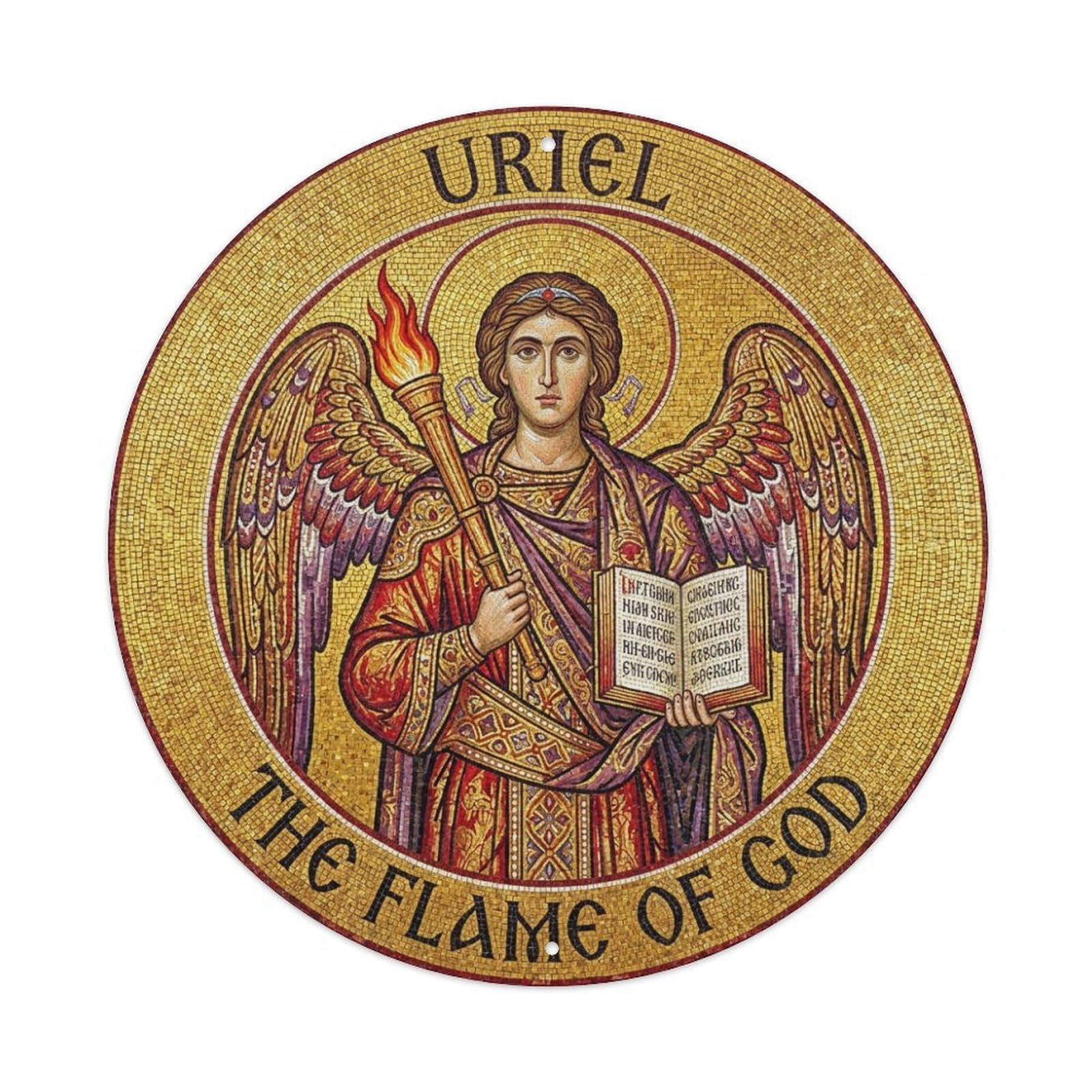 The Flame of God Divine Light Archangel Uriel Metal Tin Sign