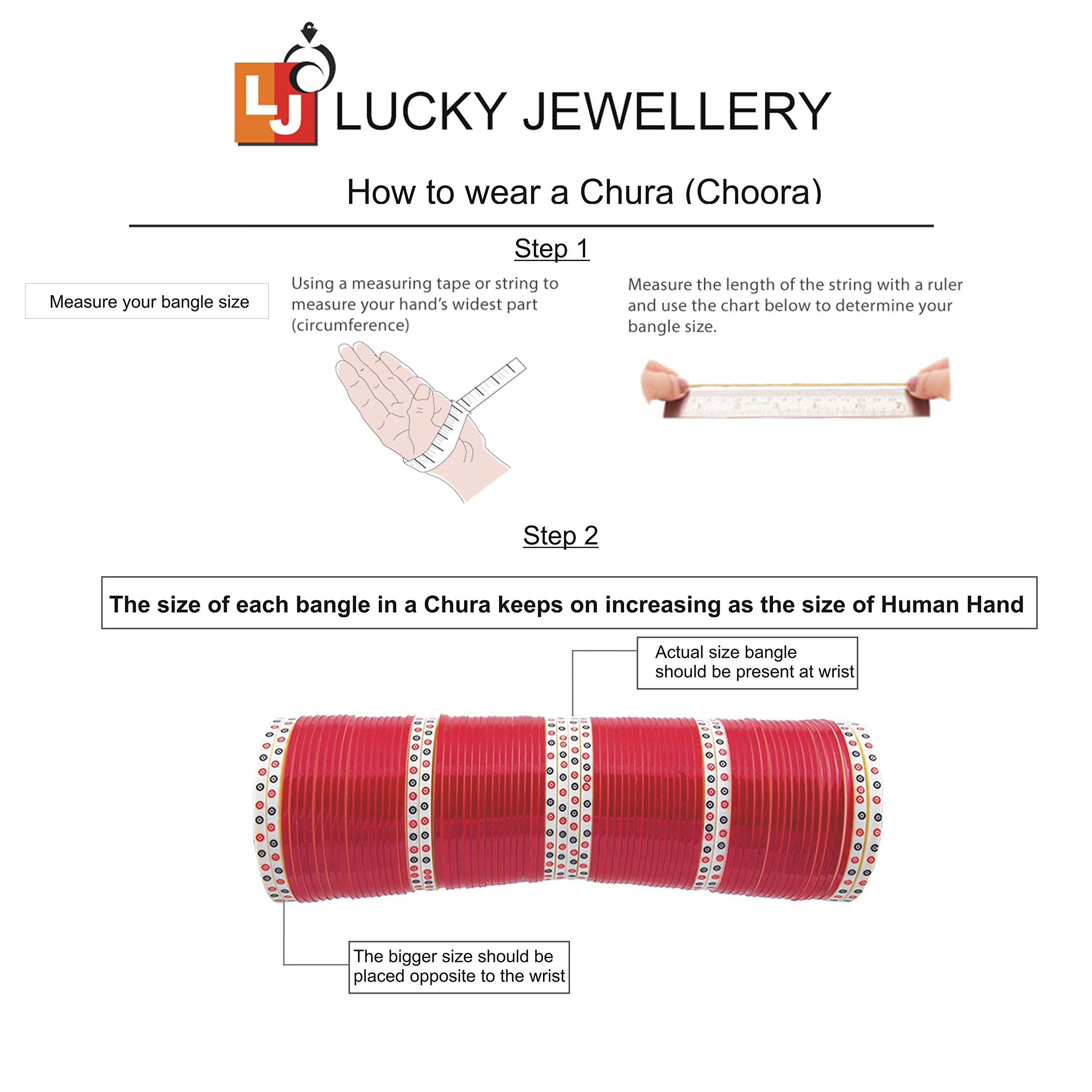 Punjabi Bridal CZ Stone Chura Set
