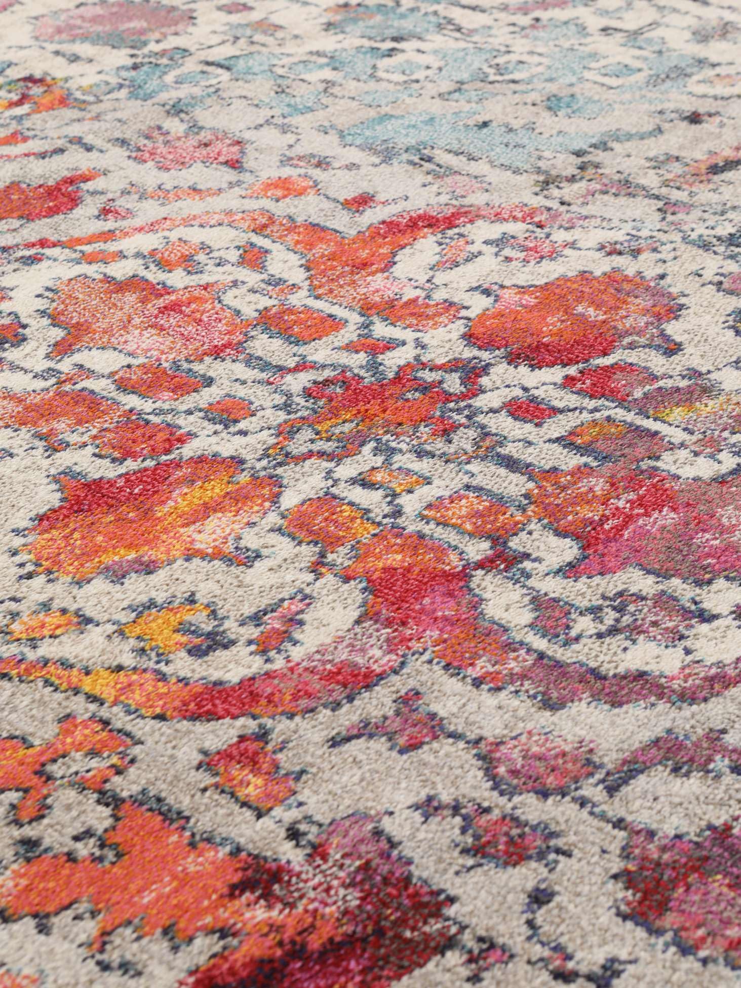 RugVista Kaleidoscope Alfombra, 160 x 230 cm, Multi | Rectangular, Pelo medio, Limpieza en seco, Oeko-Tex 100, Sala de estar, Comedor, Dormitorio, Cocina
