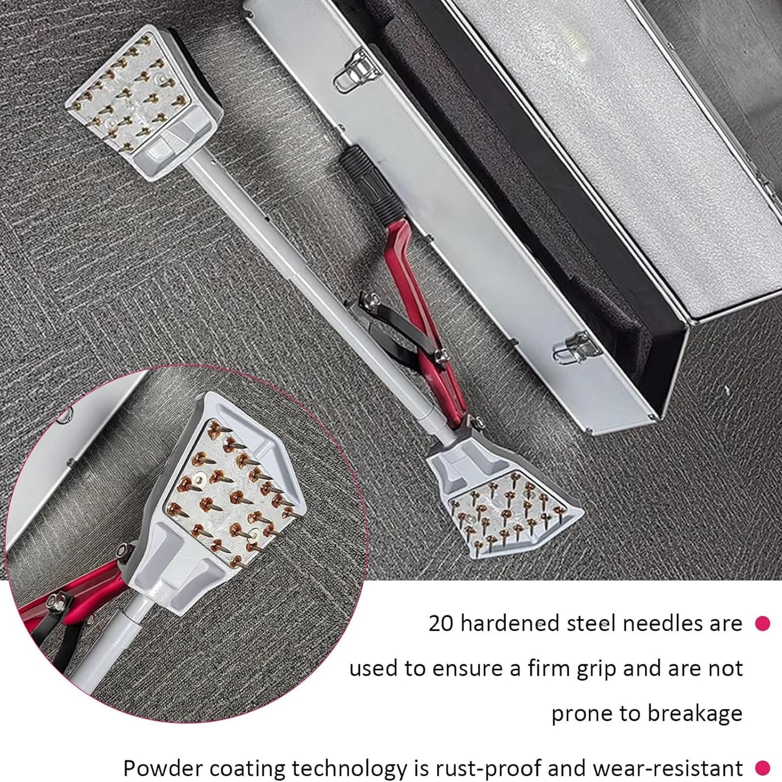 Kit de civière de tapis avec coussin doux pour installer et lisser les tapis dans les projets de bricolage