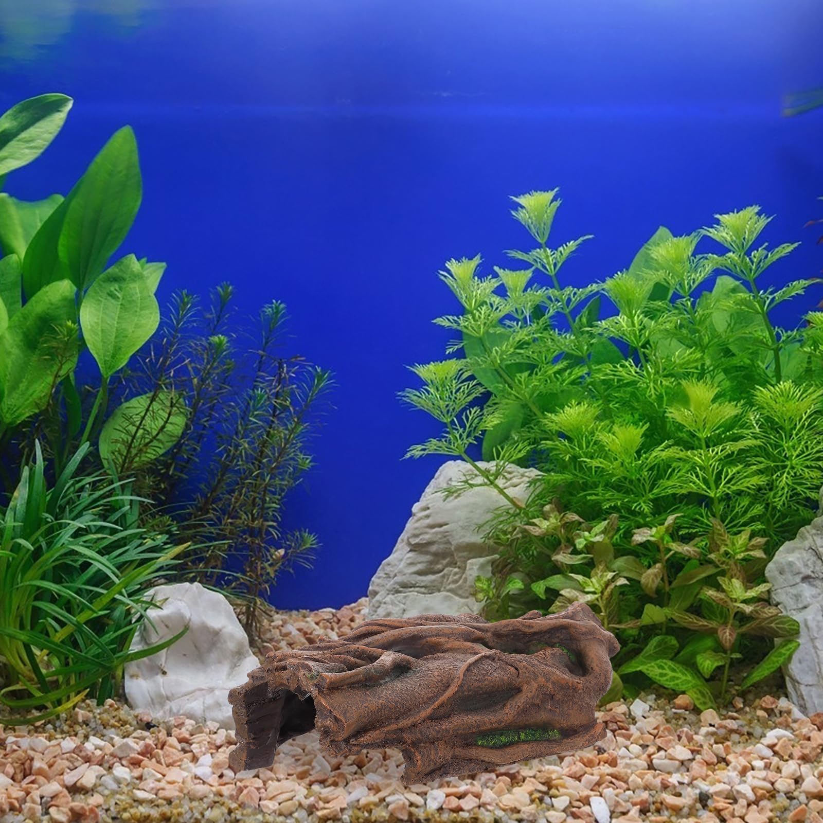 Escondite de Tronco Hueco para Tortugas - Plataforma de Resina para Que Las Tortugas se asolen en terrarios de barbudos, lagartos y Serpientes.