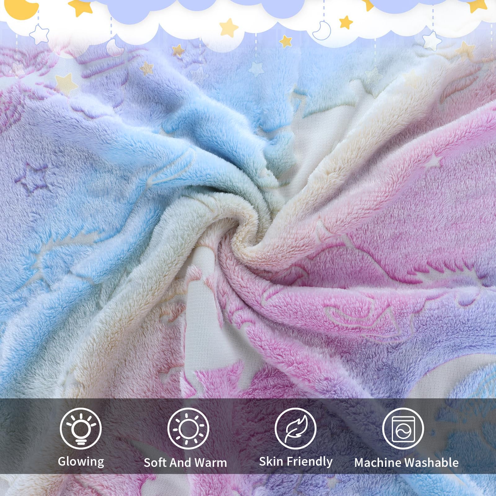 AVJWWD Glow in The Dark Throw Blanket - Image 4