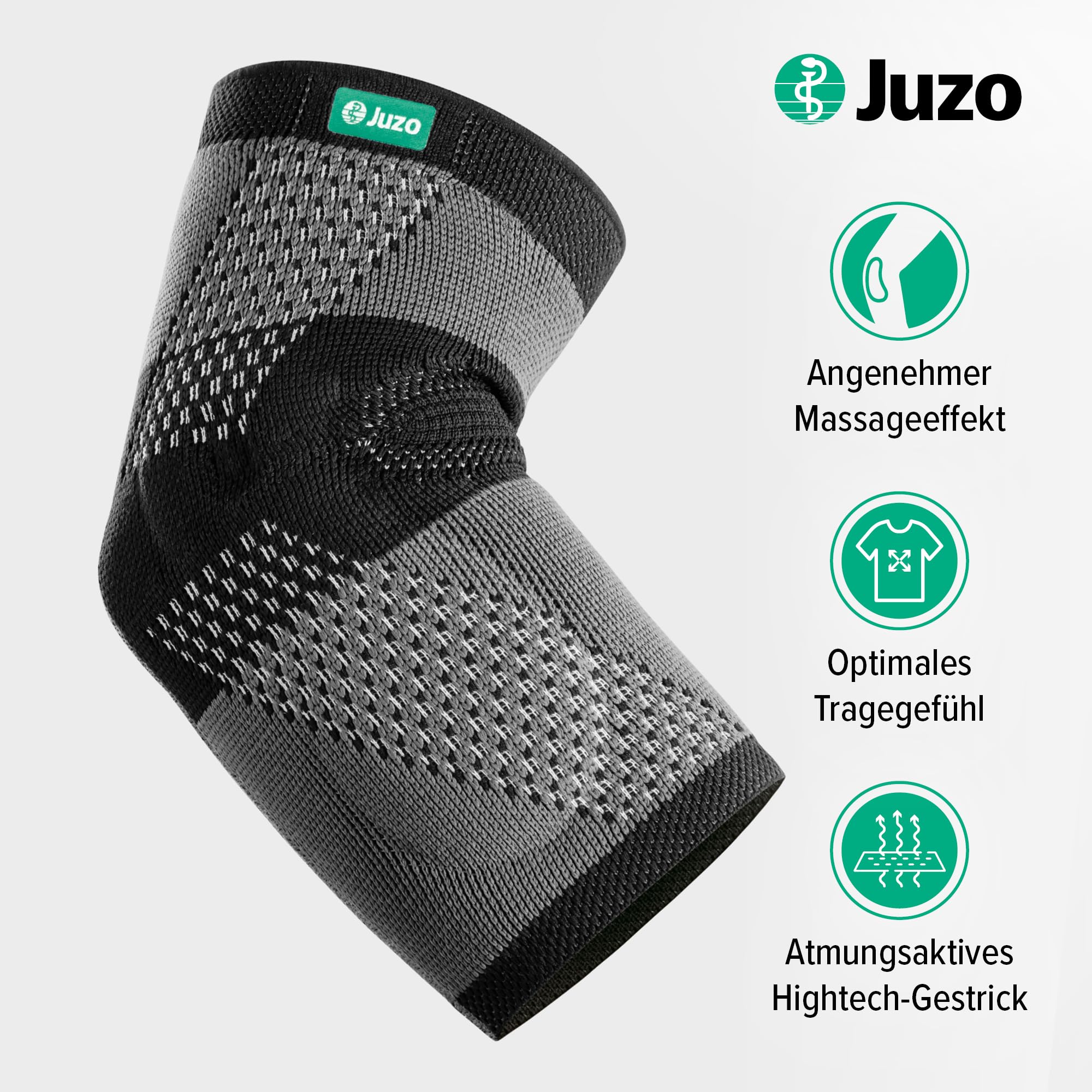 Juzo JuzoFlex Epi Xtra Ellenbogenbandage,Kompressionsbandage mit Silikonpelotten für Tennisarm, Golferarm & Sport, atmungsaktiv & hautfreundlich, für Damen & Herren