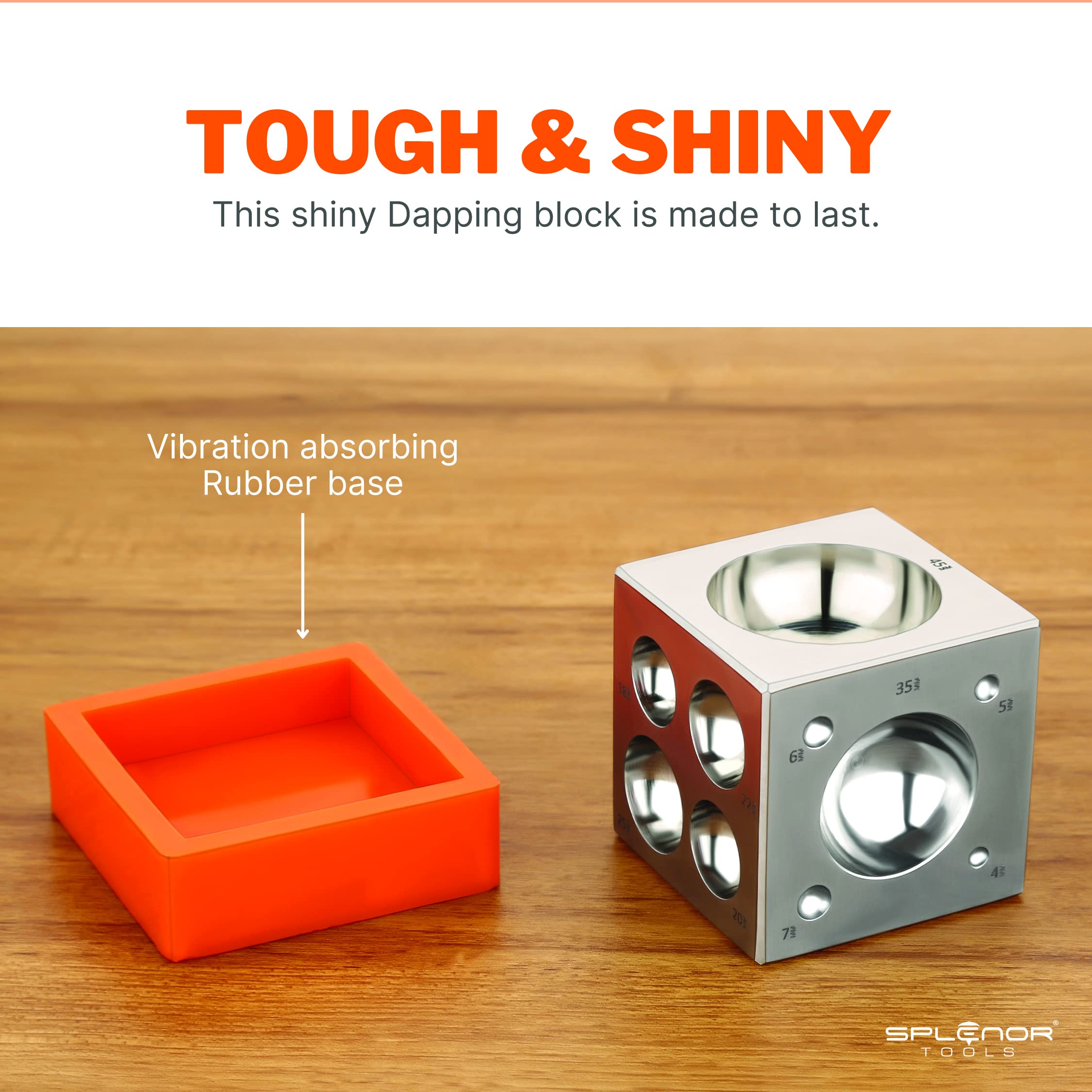 ダッピングブロック ジュエリー製作用 ジュエリーツールスクエアダッピングブロックスクエアスチール