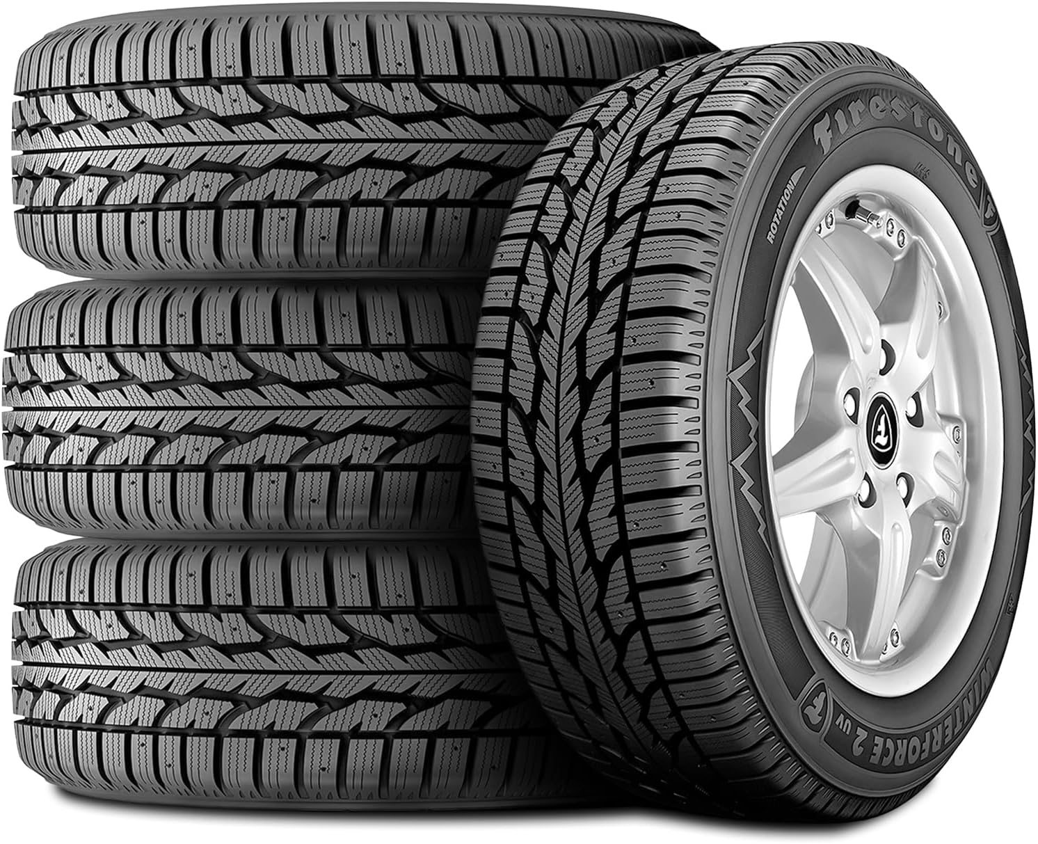 Firestone Winterforce 2 UV Studdable Winter/Snow Tire 255/70R17 112 S