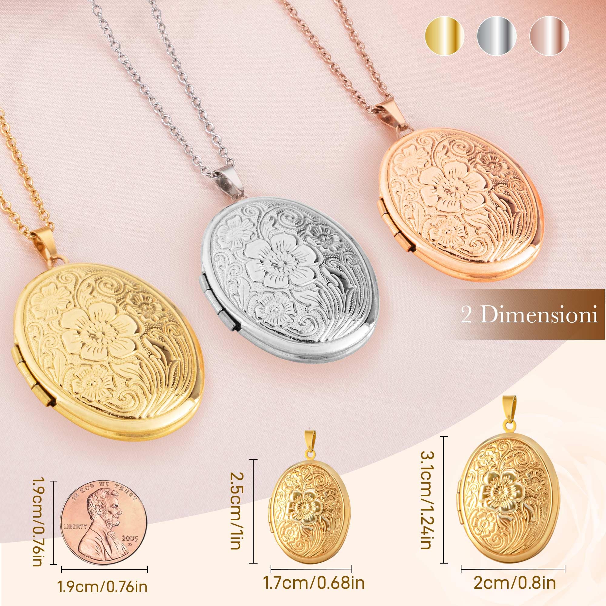 Easycosy Collana Con Foto Personalizzata, Ciondolo Donna Personalizzato | Ciondolo a Cuore Personalizzato, Collane con Foto Personalizzata per Donna, Idee Regalo 2026 per Mamma, Catena da 50 cm