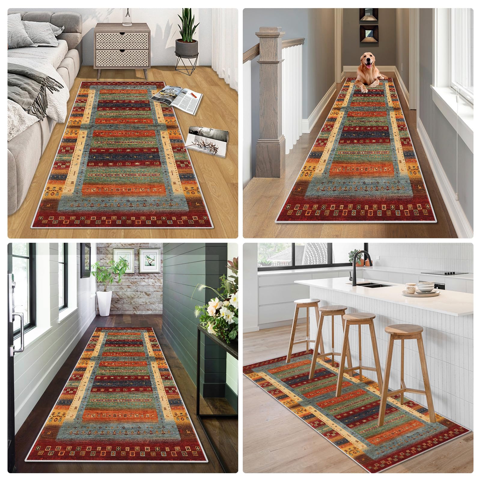 Dywan, bieżnik na korytarz, chodnik kuchenny - długi, 120 x 250 cm, do kuchni, do sypialni, przy wejściu, sprzedawany na metry, regulowany, antypoślizgowy