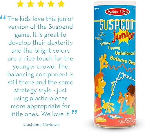 Miniatura 5 de Melissa & Doug Suspend Junior Family Game (31 pcs) Games for a Family Game Night, Quick Games for 1-4 Players, Ages 8+