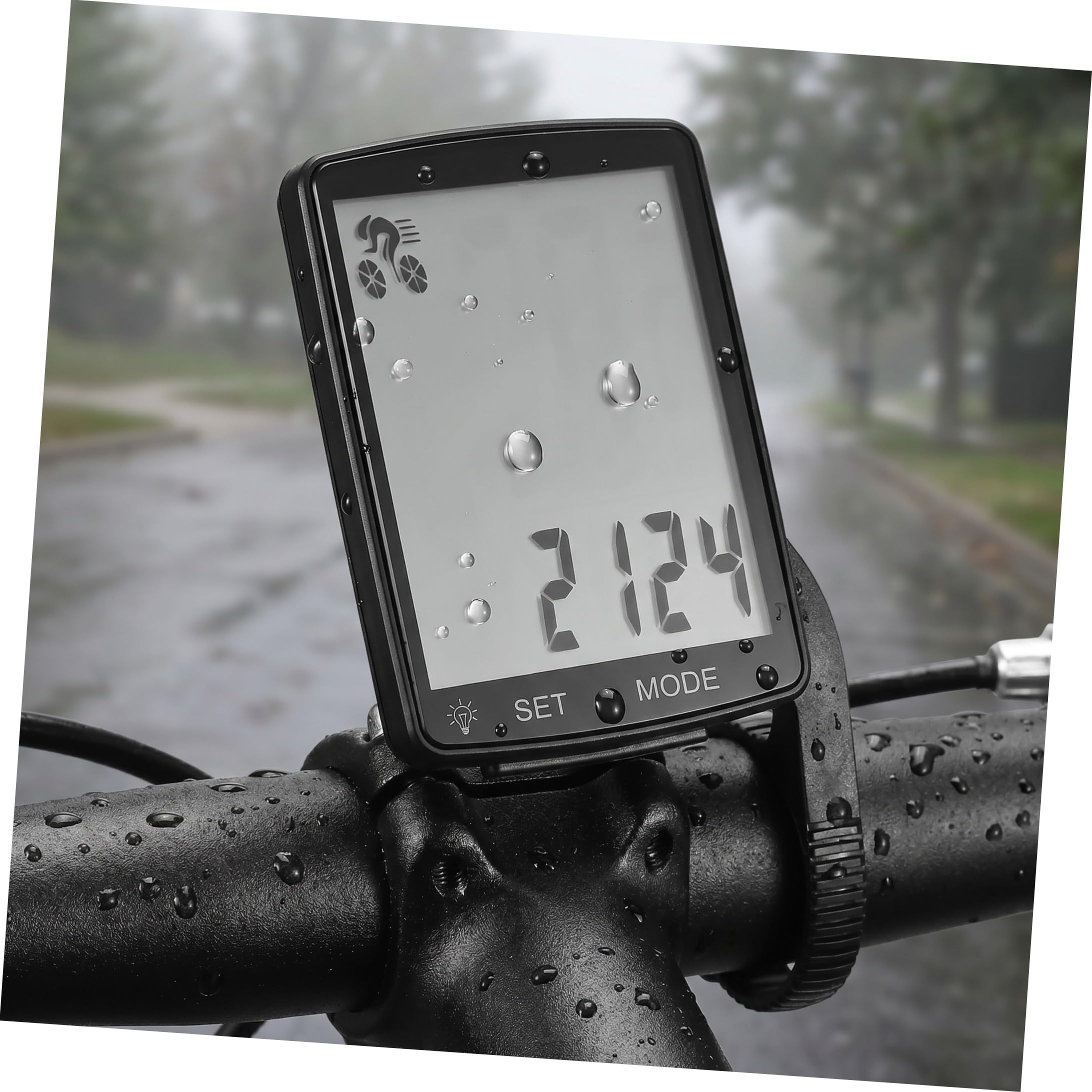 Healeved Ciclocomputer Wireless per Bicicletta con Display LCD Ampio, Leggero, Contachilometri e Velocimetro per Ciclismo su Strada e Montagna