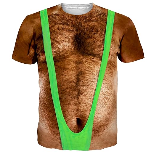 uideazone Mens Short Sleeve T-Shirt Casual 3D Creative Print Crewneck Graphic Tees