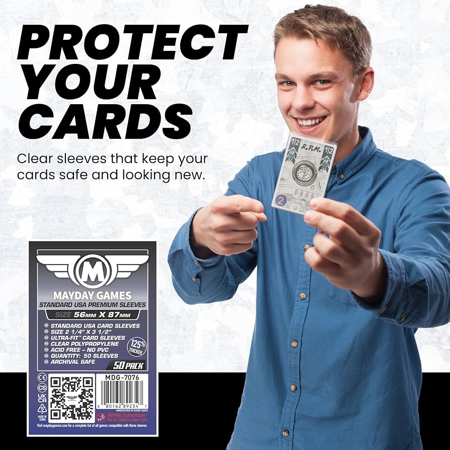 Amazon.com: Mayday Games Premium Card Sleeves USA Standard 56x87mm