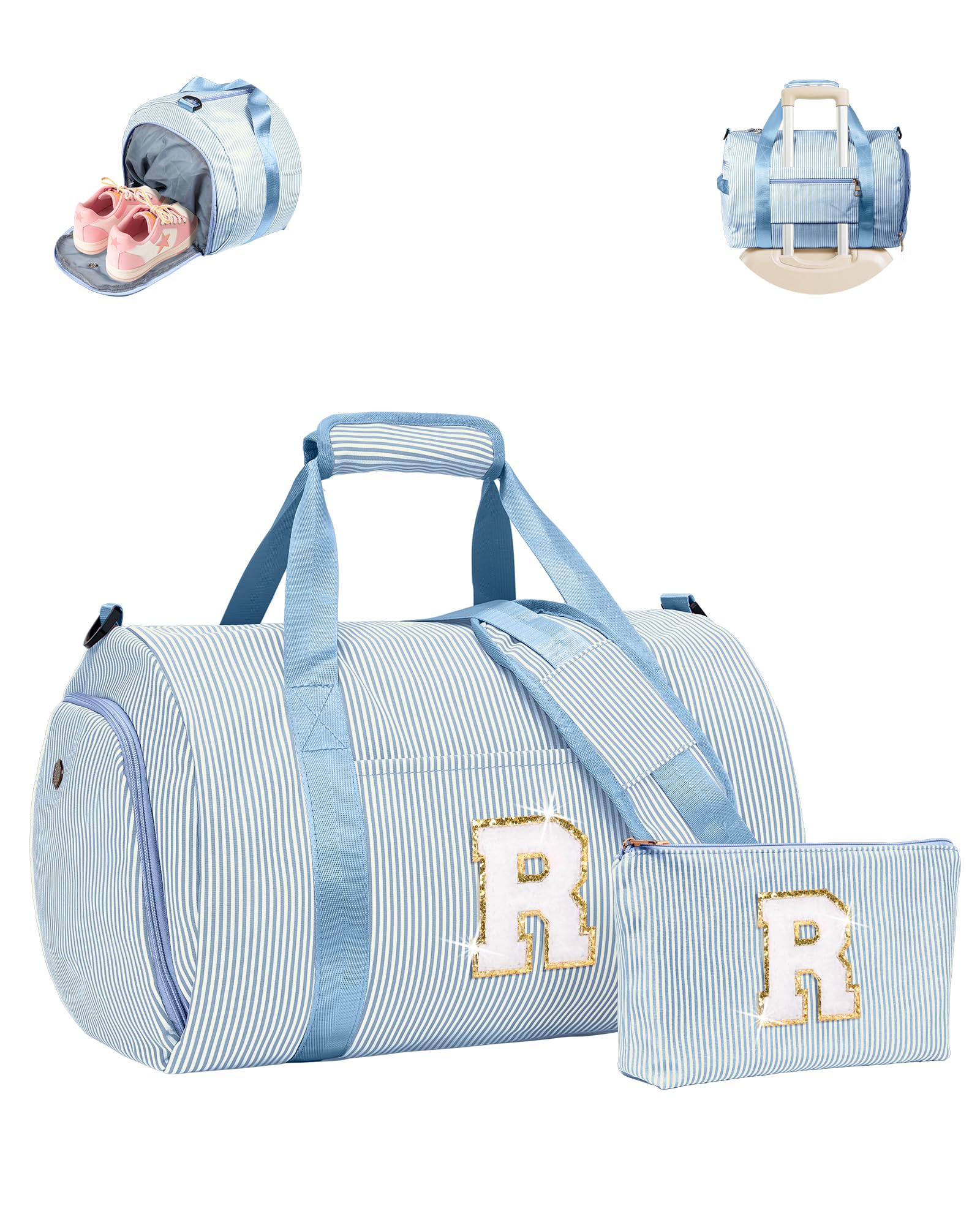 Vogewood Gift for Teenager, Girls Travel Duffle Bag, Overnight Duffel Bags, Blue, R — image 1