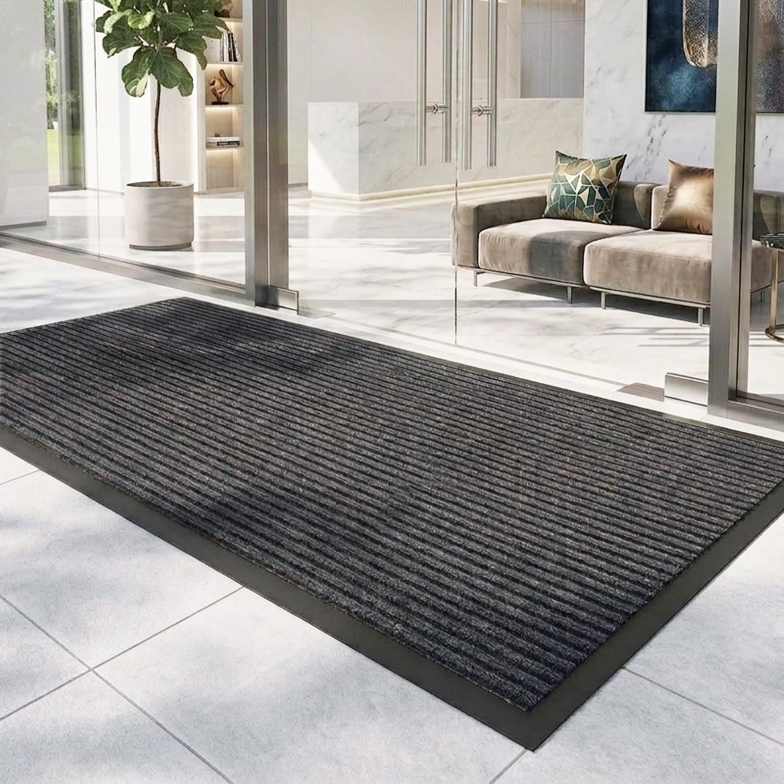 Outdoor Front Door Mat 4x2' Commercial Step Rug Rubber Non-Slip Waterproof — Amazon image 7